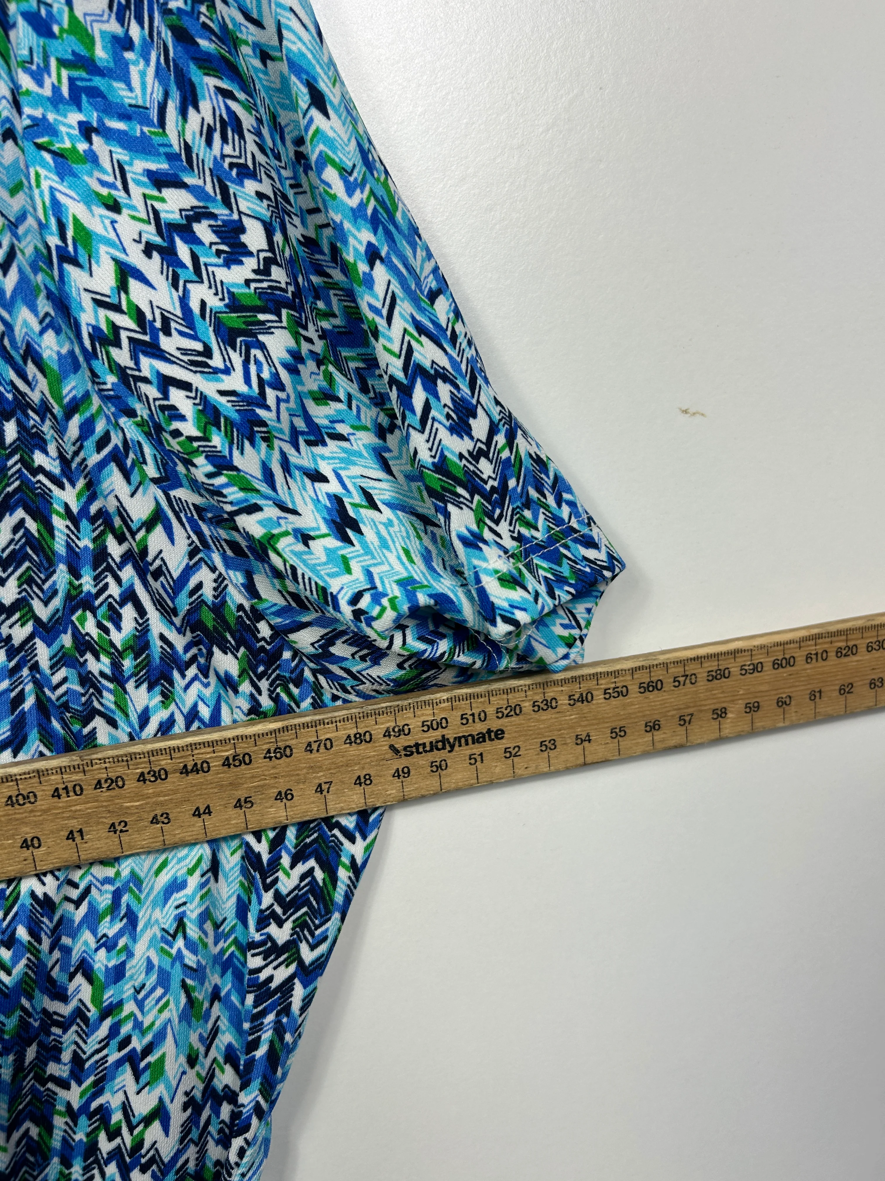 Noni B Blue Multicoloured Print Top - Size L - Image 5