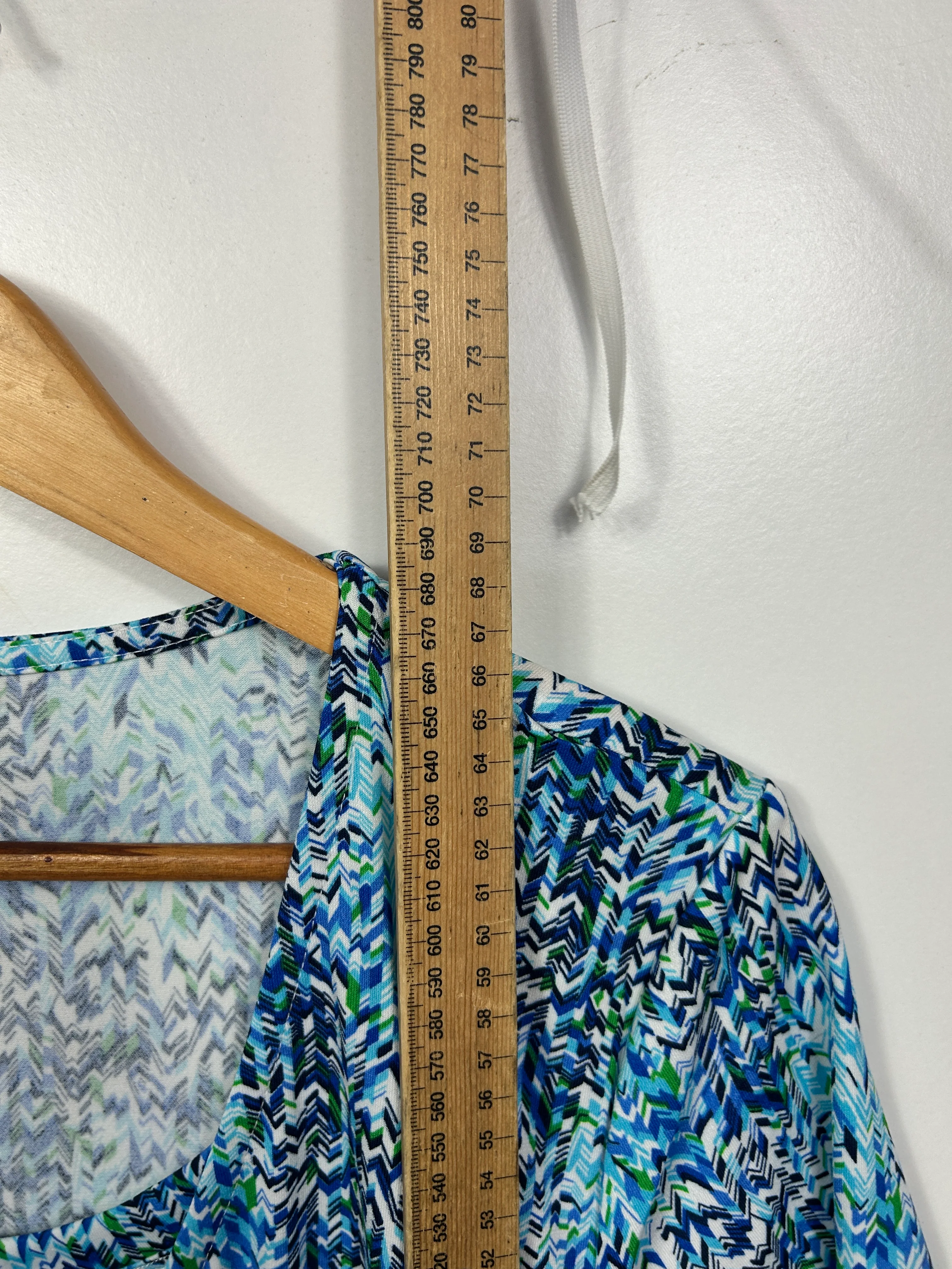 Noni B Blue Multicoloured Print Top - Size L - Image 6