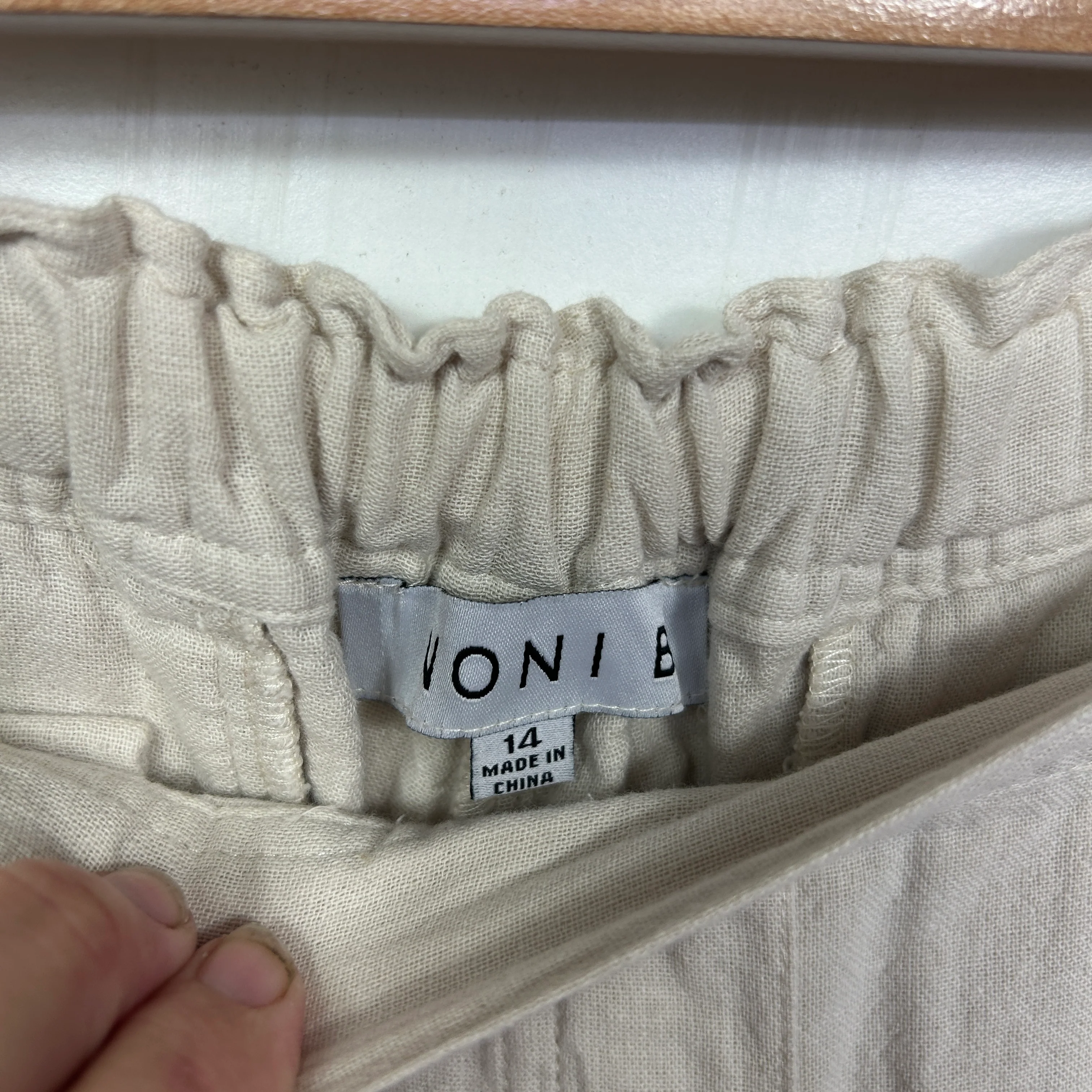 Noni B Cream LInen Pants - Size 14 - Image 3