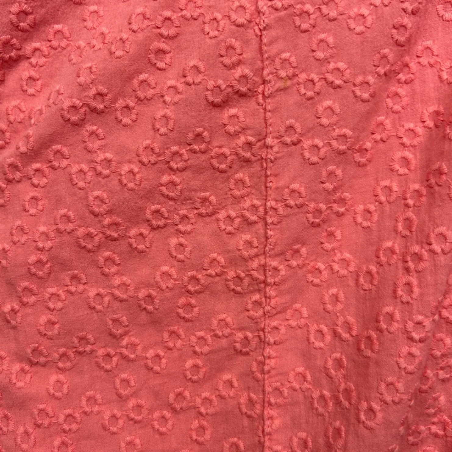 Noni B Embroidered Pink Cotton Long Sleeve Collared Button Up Blouse Size 16 - Image 3