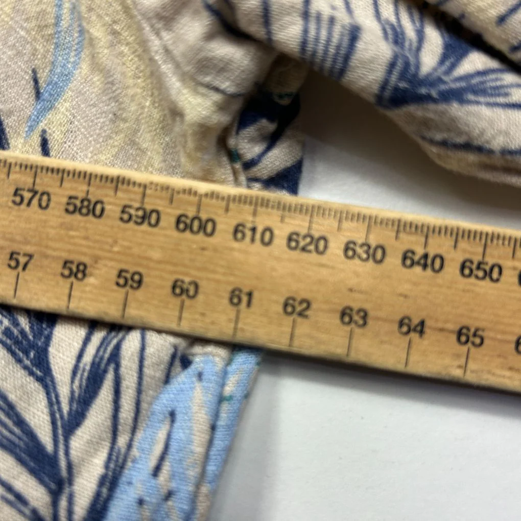 Noni B Natural Leaf Print Linen Top - Size 18 - Image 7