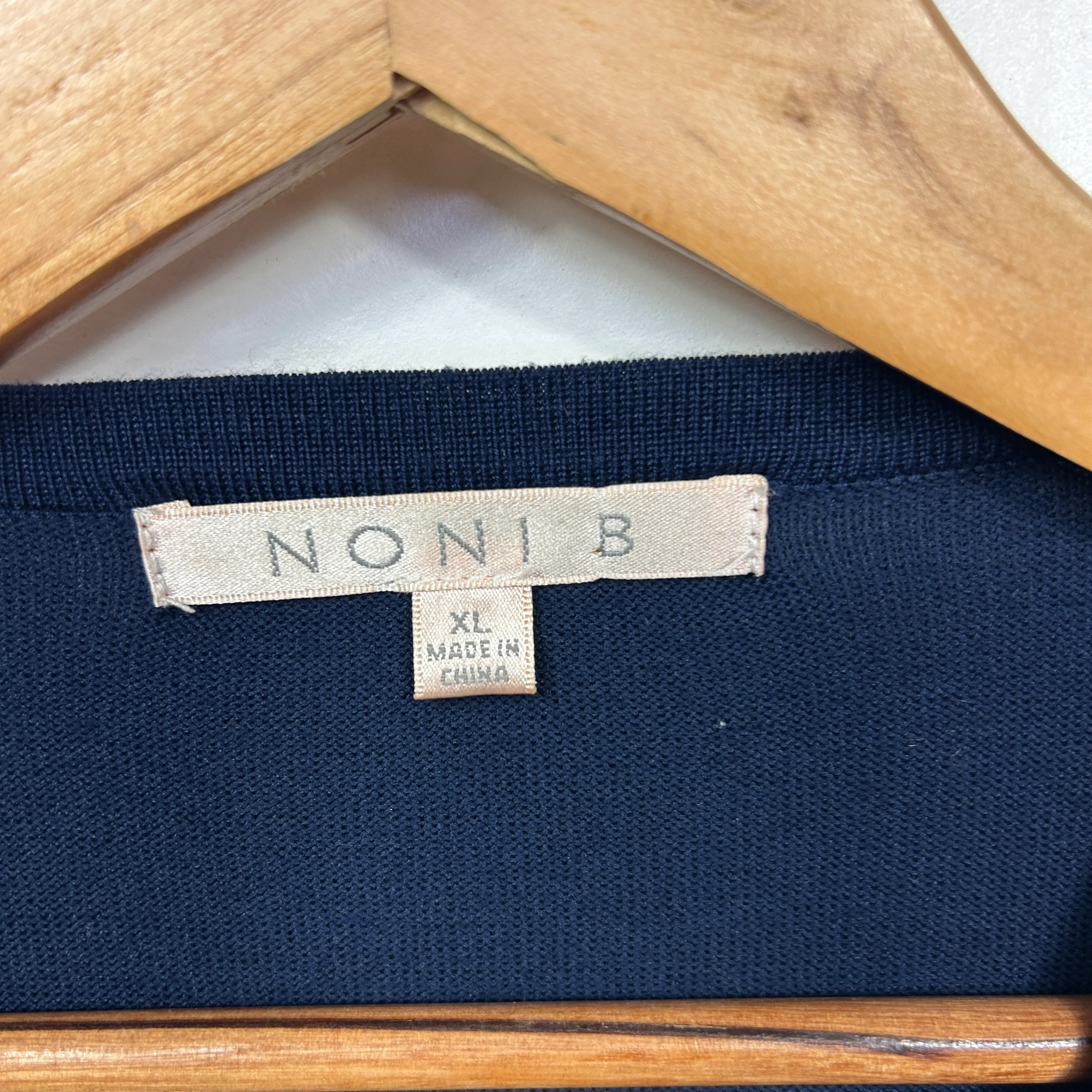 Noni B Navy Grid Check Jumper - Size XL - Image 2
