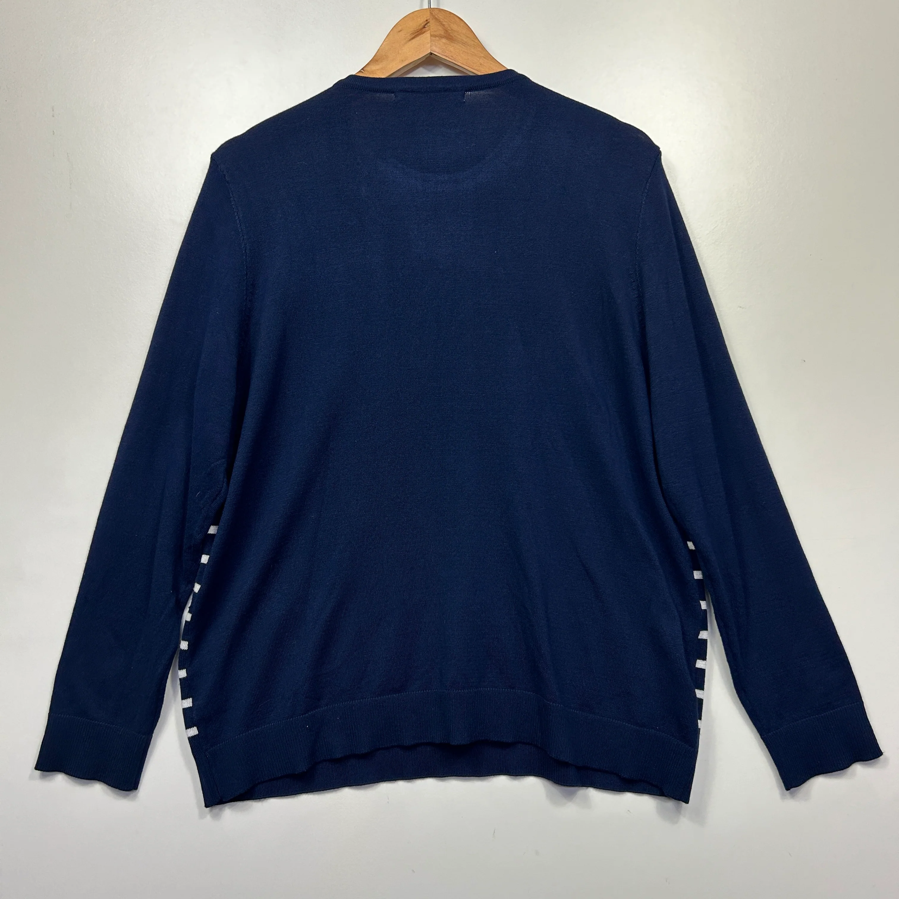 Noni B Navy Grid Check Jumper - Size XL - Image 4