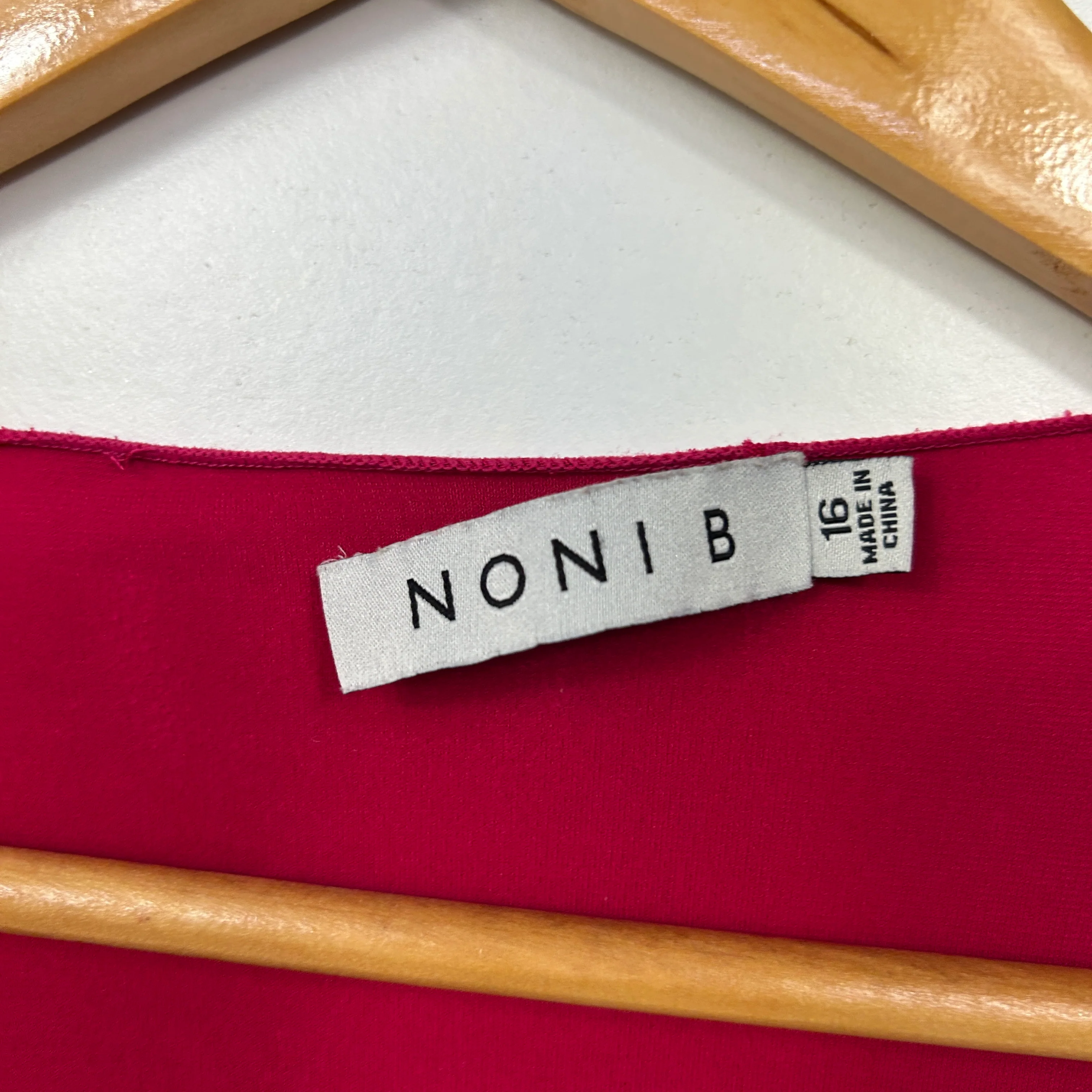 Noni B Pink Asymmetric Open Front Top - Size 16 - Image 2