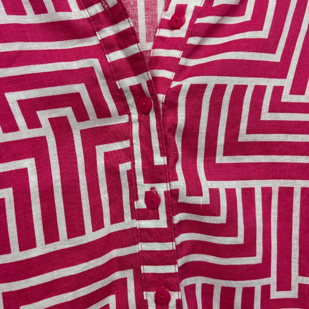 Noni B Pink Linen Shirt - Size 12 - Image 3