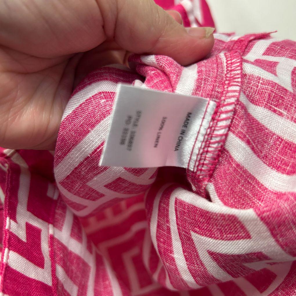 Noni B Pink Linen Shirt - Size 12 - Image 4