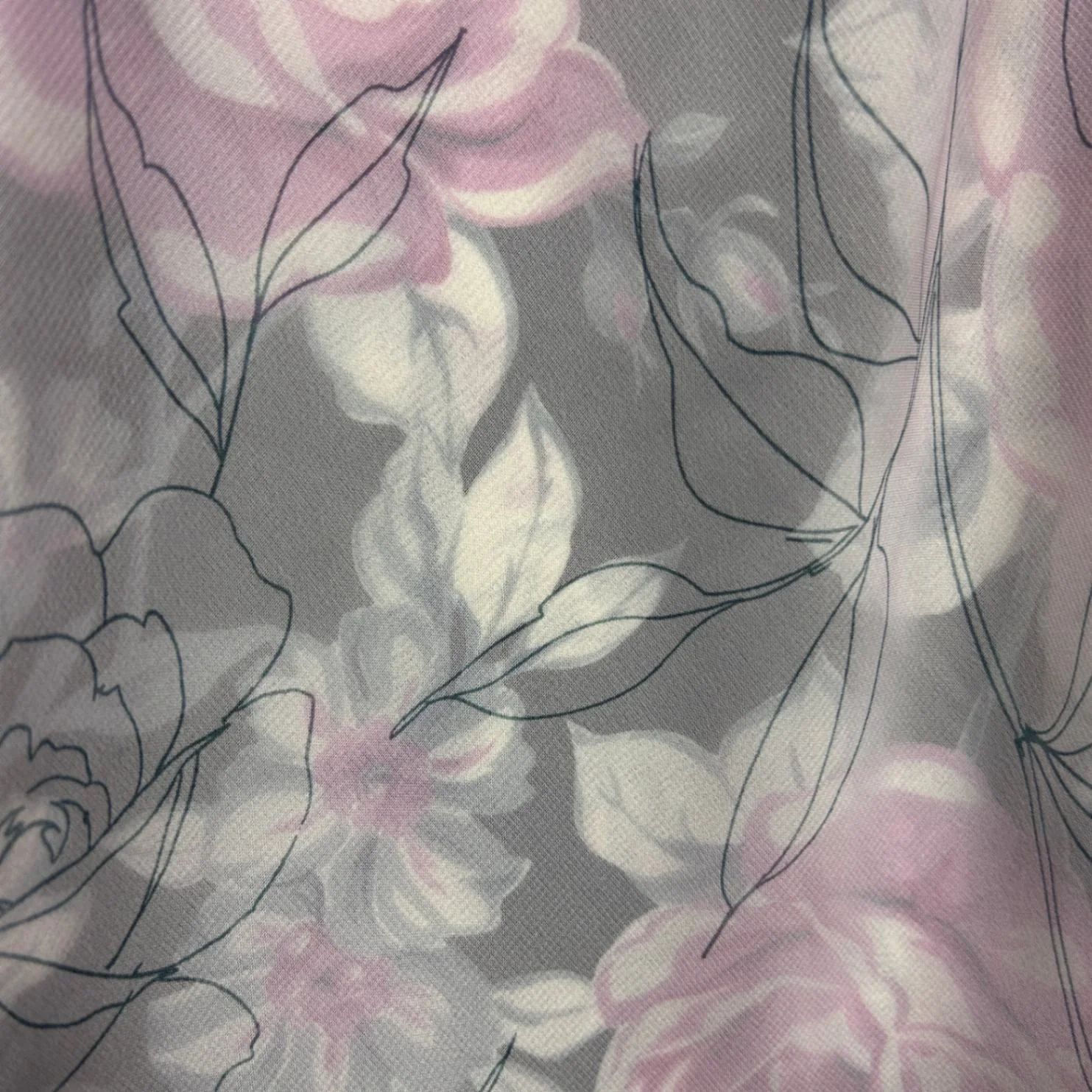 Noni  B  Pink Short Sleeve Floral Sheer Overlay Blouse Size 14 16 - Image 3