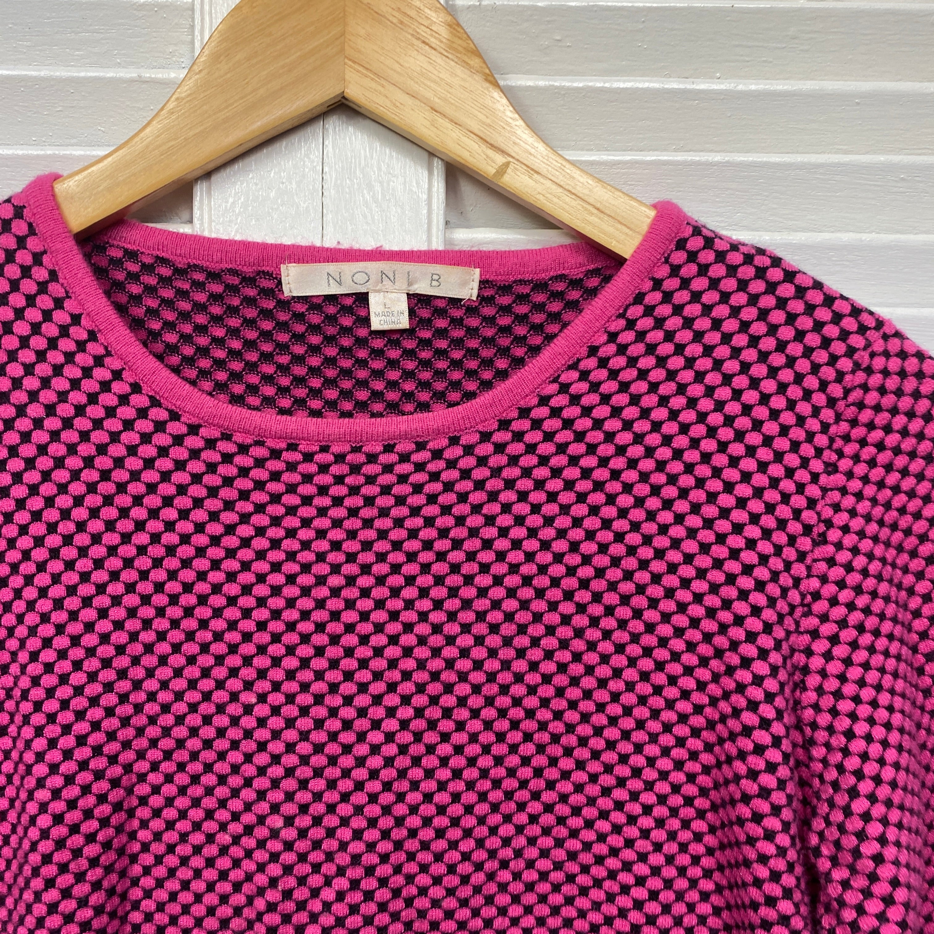 Noni B Knit Top Size 14 Large Pink Long Sleeve - Image 5