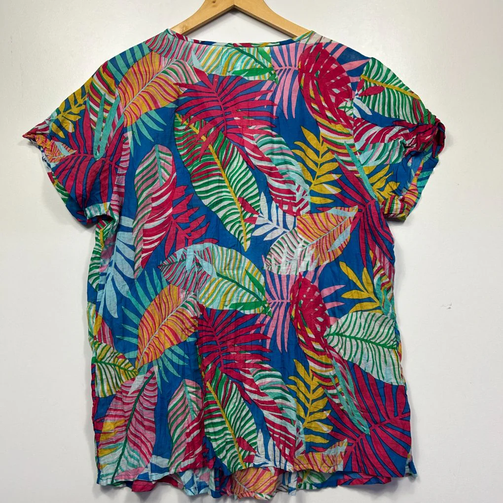 One Summer Multicoloured Cotton Top - Size 18 - Image 2