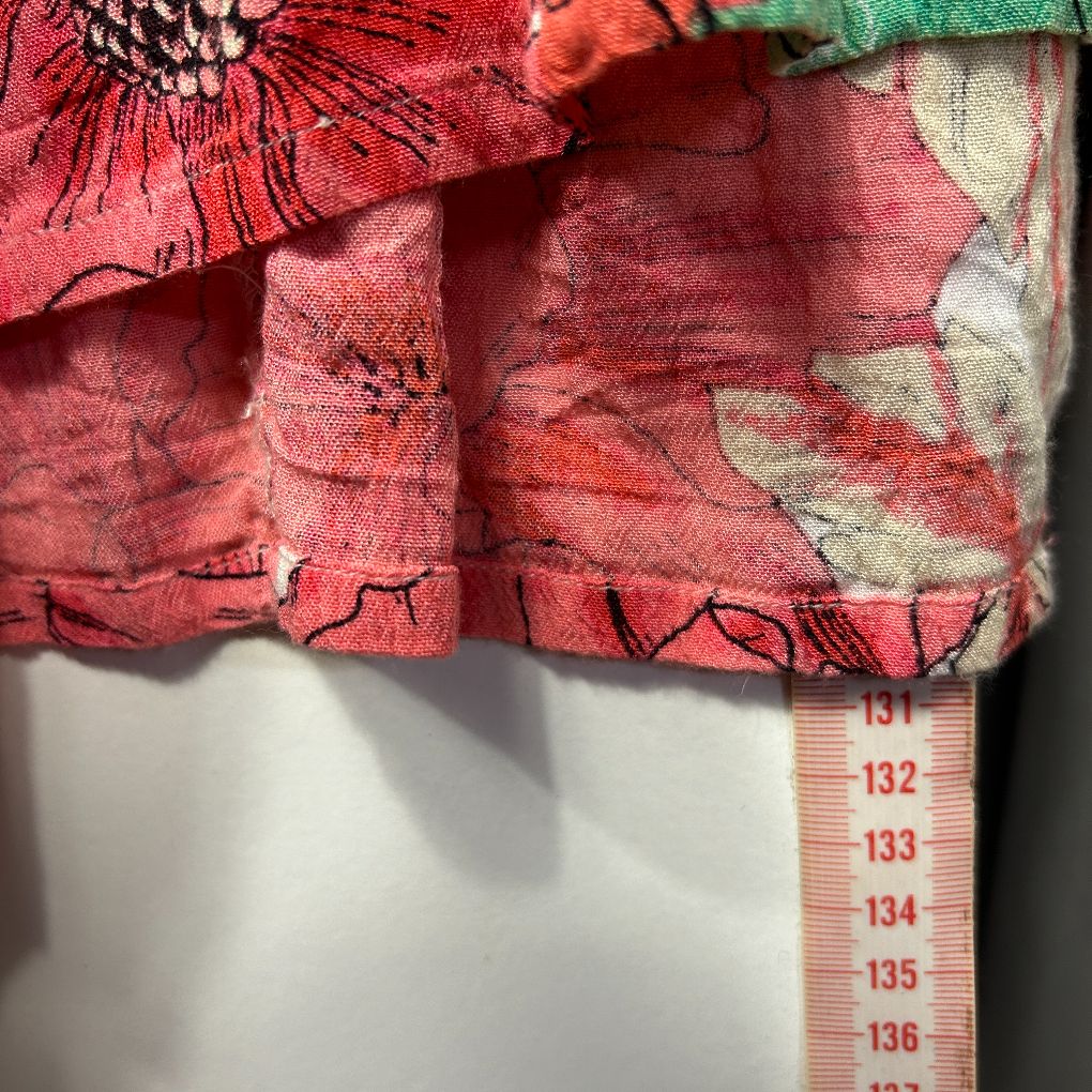 Orientique Red Floral Maxi Tiered Dress - Size 24 - Image 9