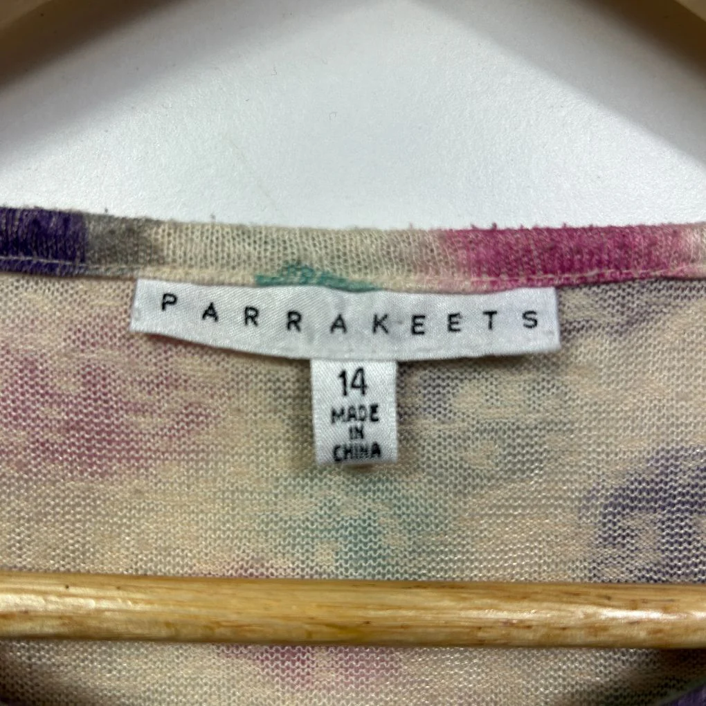 Parrakeets Multicoloured Floral Top - Size 14 - Image 3