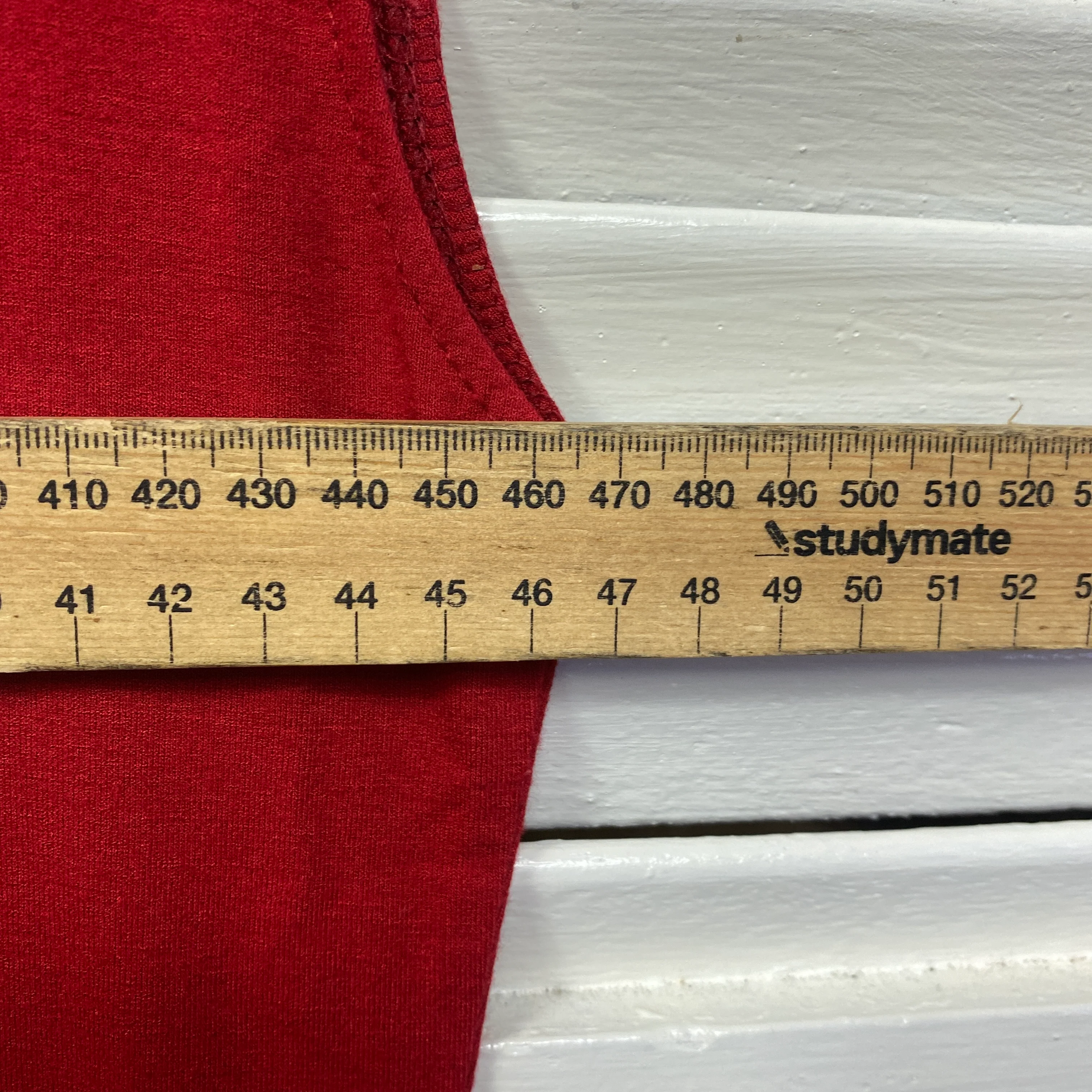 Philosophy Top Size 14 Short Sleeve Red Rayon - Image 7