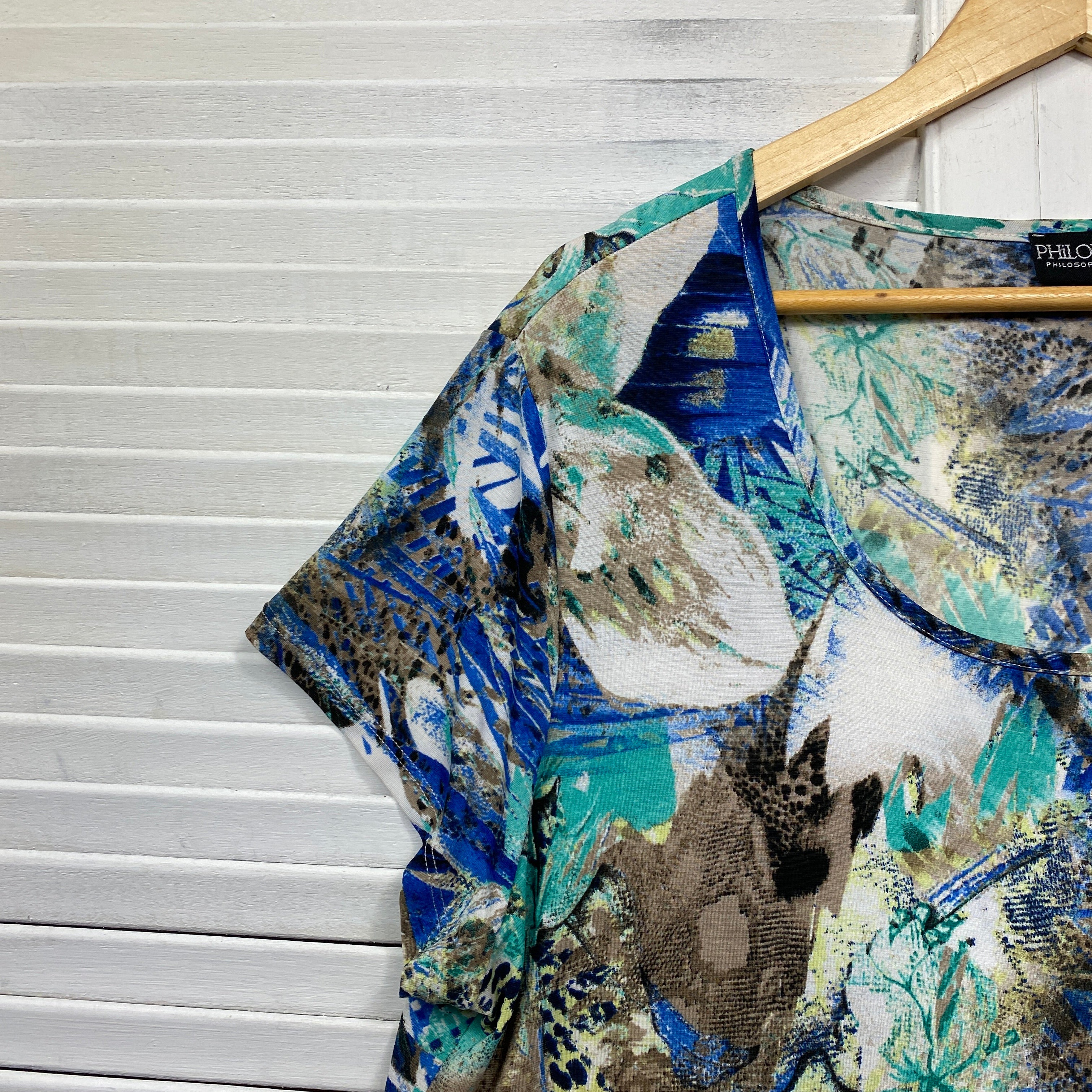 Philosophy Top Size 18 Short Sleeve Multicoloured - Image 3