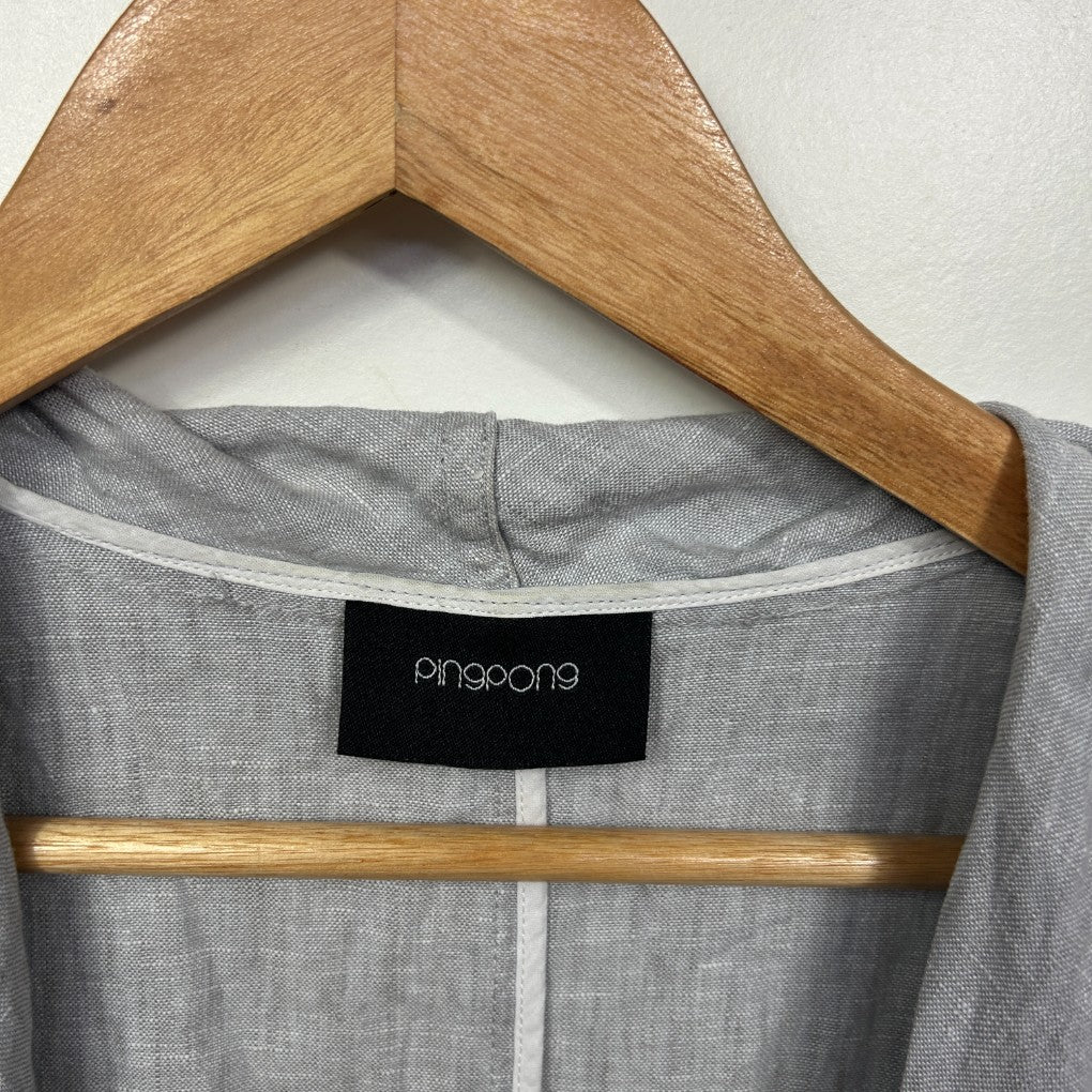 Pingpong Grey Linen Vest - Size L - Image 2