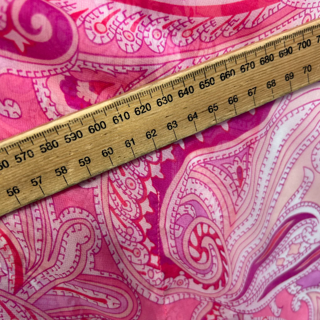 Pink Paisley Print V-Neck Kaftan - One Size - Image 4