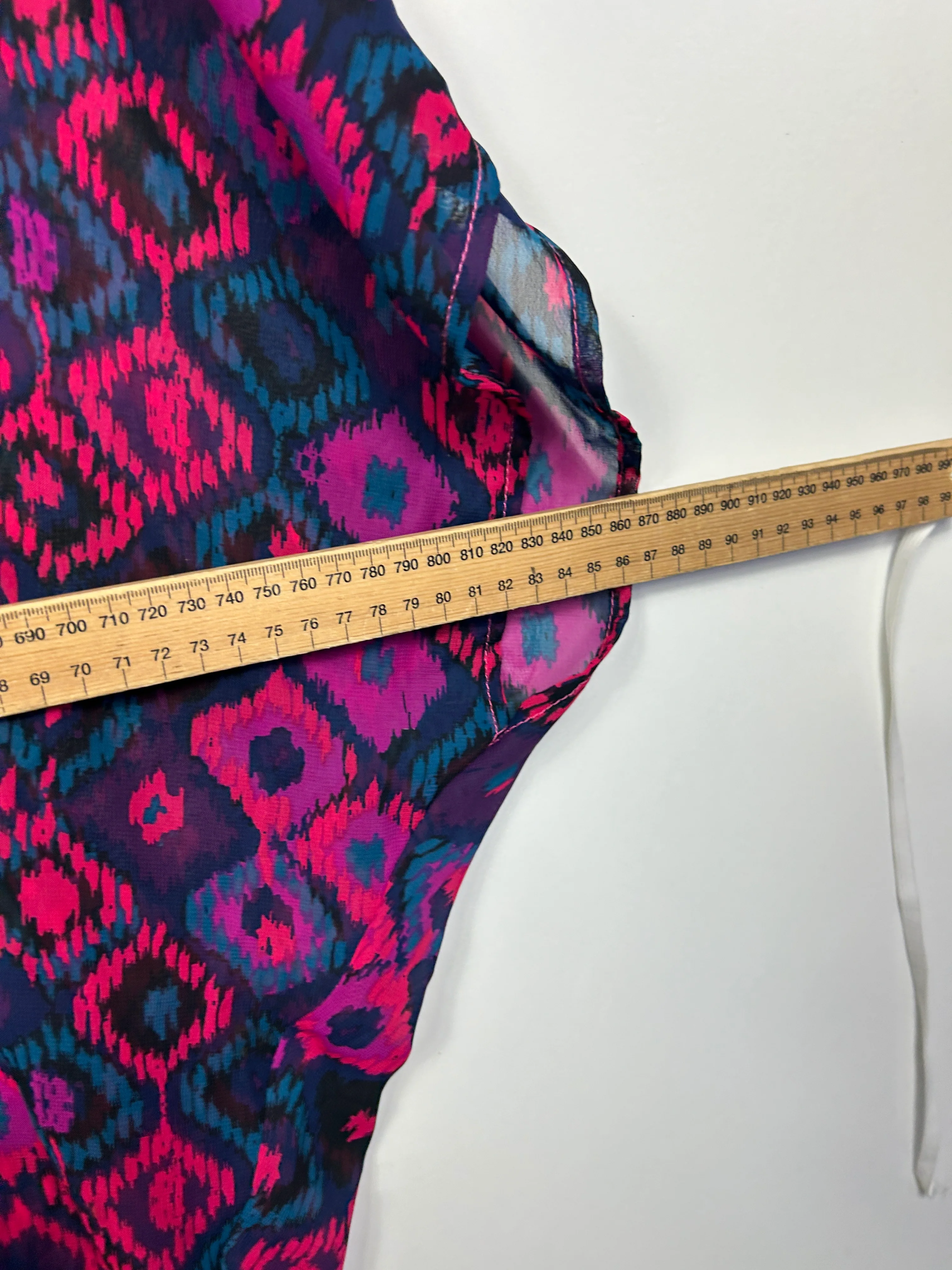 Target Pink Purple and Teal Ikat Print Kaftan - Size 18 - Image 5