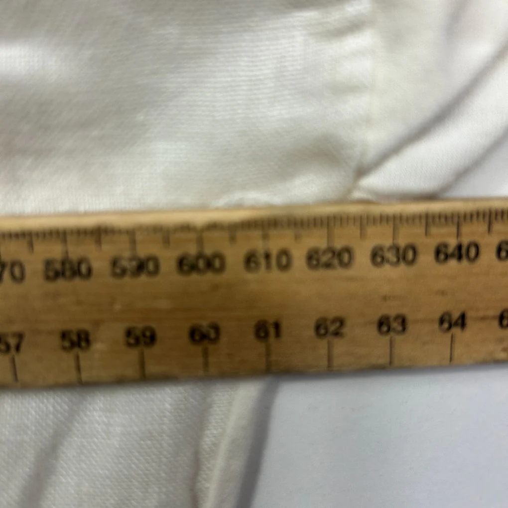 Pittarello Italian White Linen Polka Dot Top - Size L - Image 7