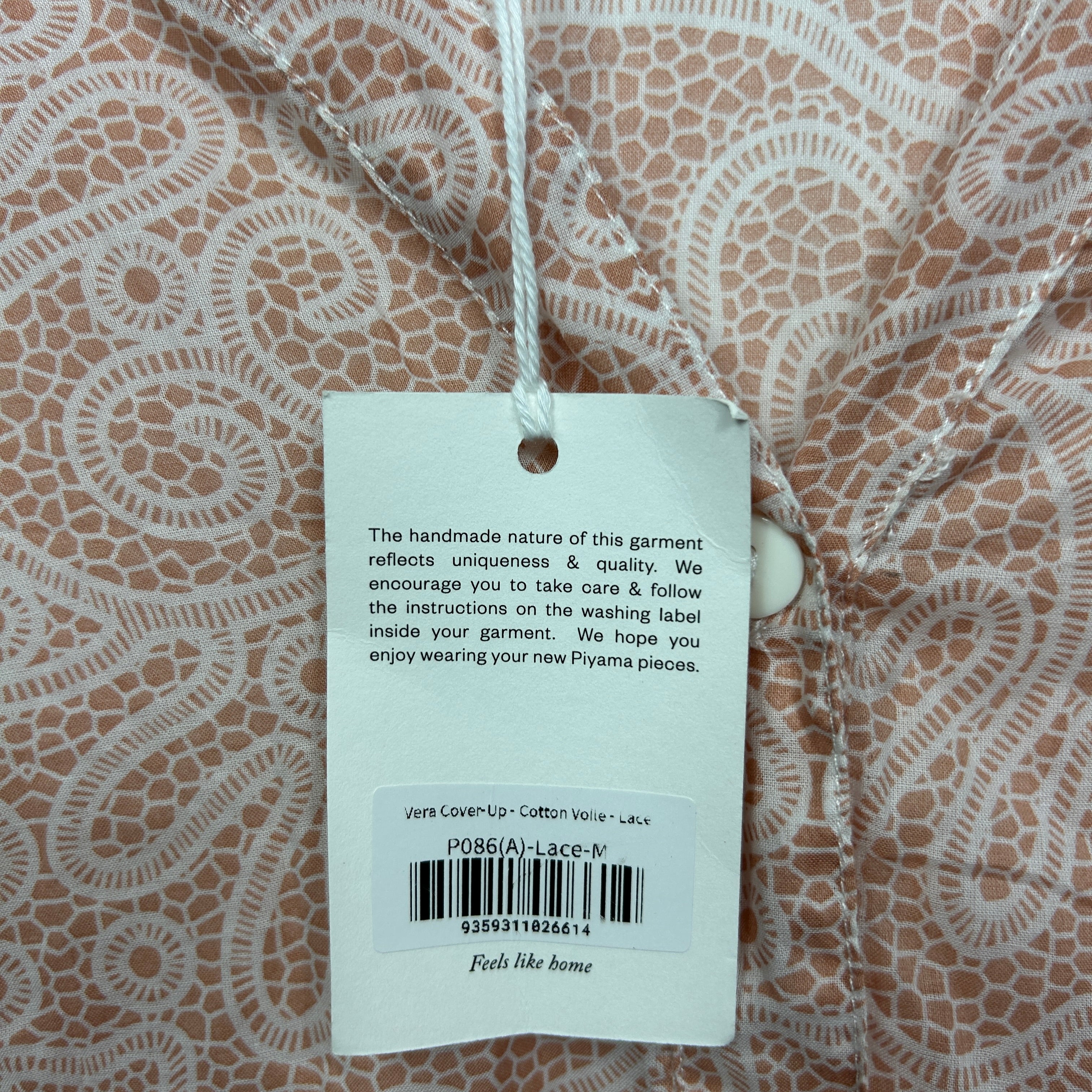 Piyama Blush Lace Print Vera Cover-Up Resort Dress - Size M/12/14 - Image 4