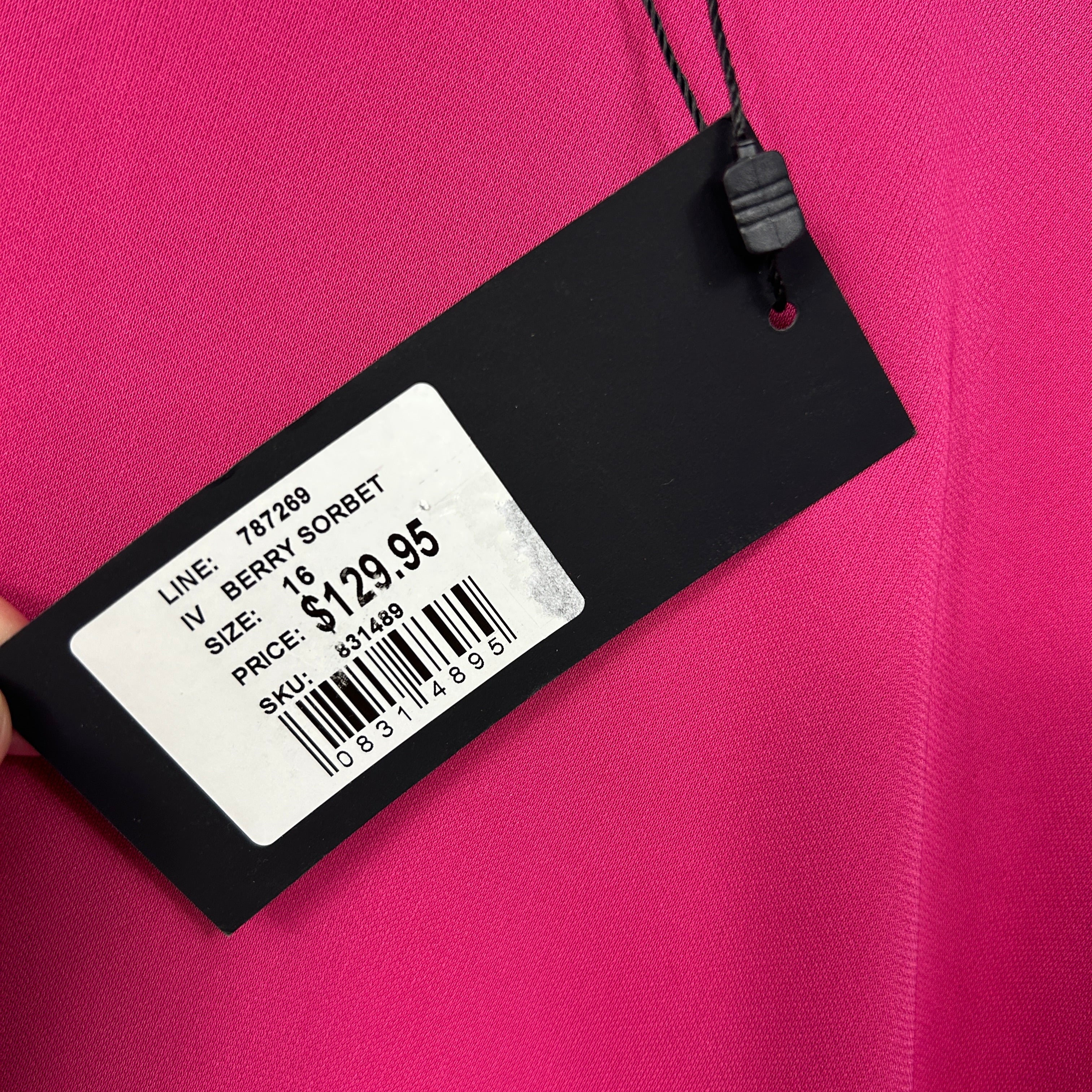 Portmans Berry Sorbet Pink Asymmetric Draped Dress - Size 16 - Image 4