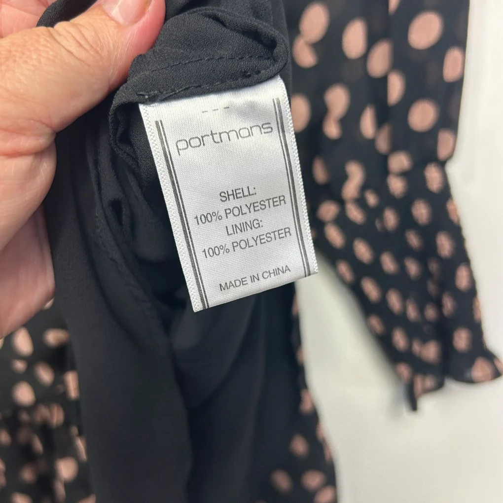 Portmans Black Polka Dot Dress - Size 12 - Image 3