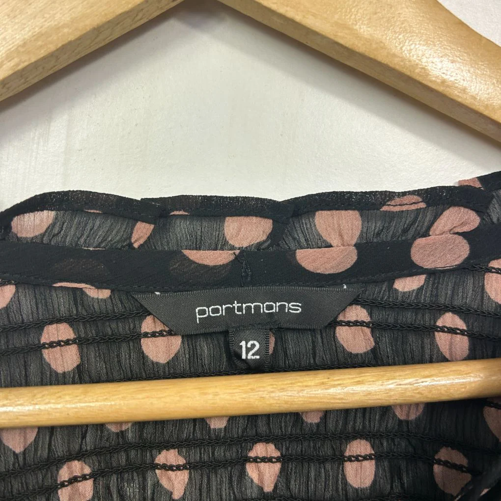 Portmans Black Polka Dot Dress - Size 12 - Image 6