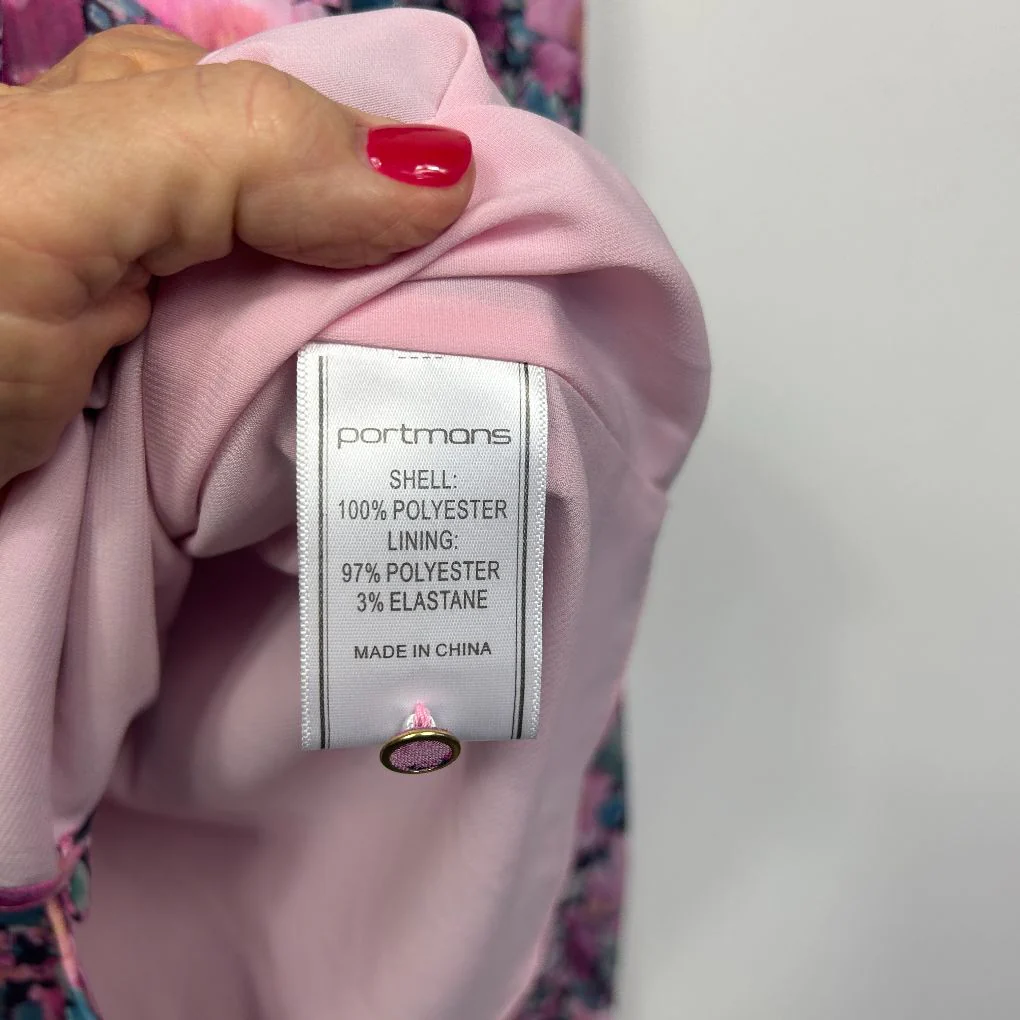 Portmans Pink Floral Blouse - Size 14 - Image 3