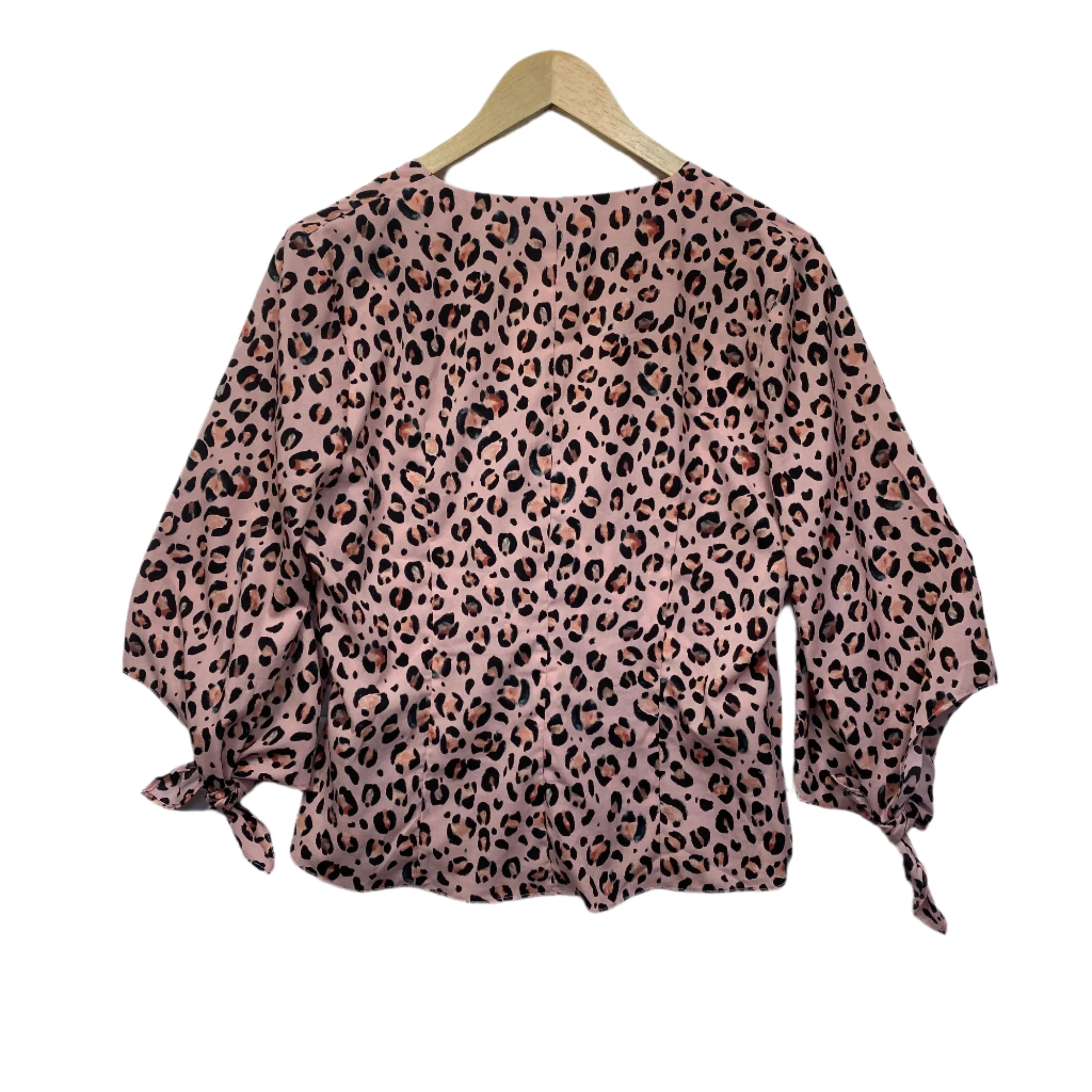 Portmans Top Size 14 Pink Long Sleeve Animal Print - Image 2