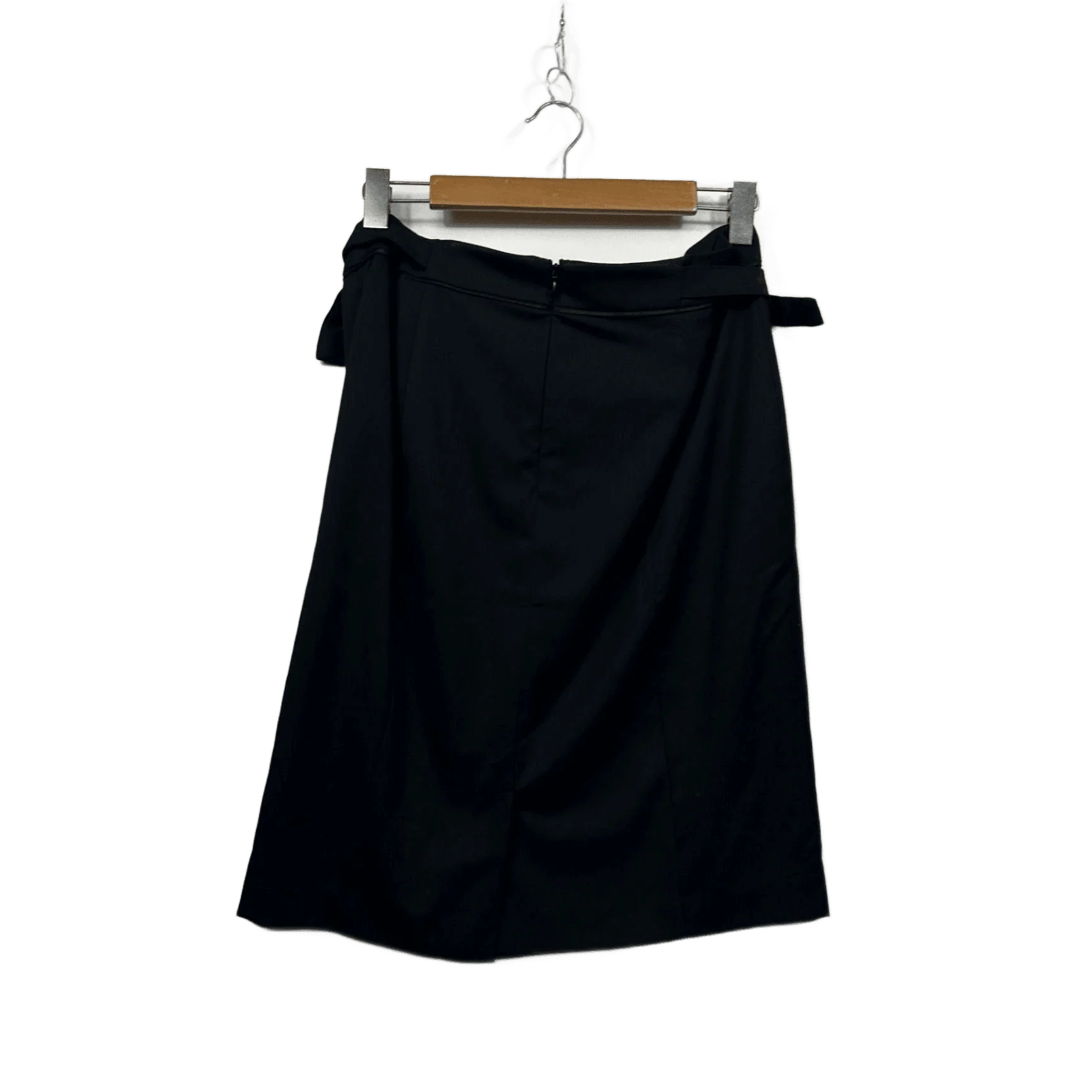 Portmans Womens Black Belted A-line Skirt Size 14 - Image 3