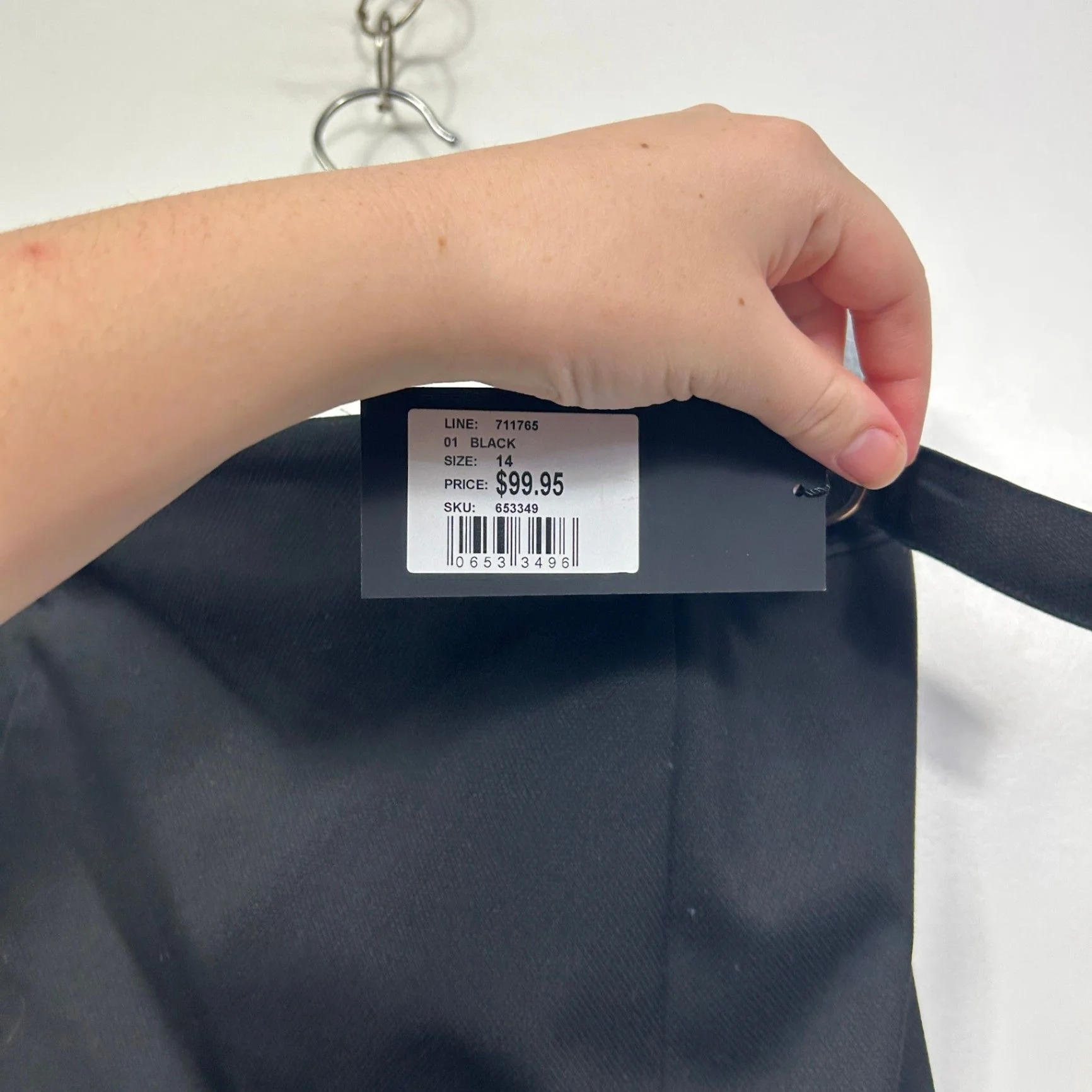 Portmans Womens Black Belted A-line Skirt Size 14 - Image 5