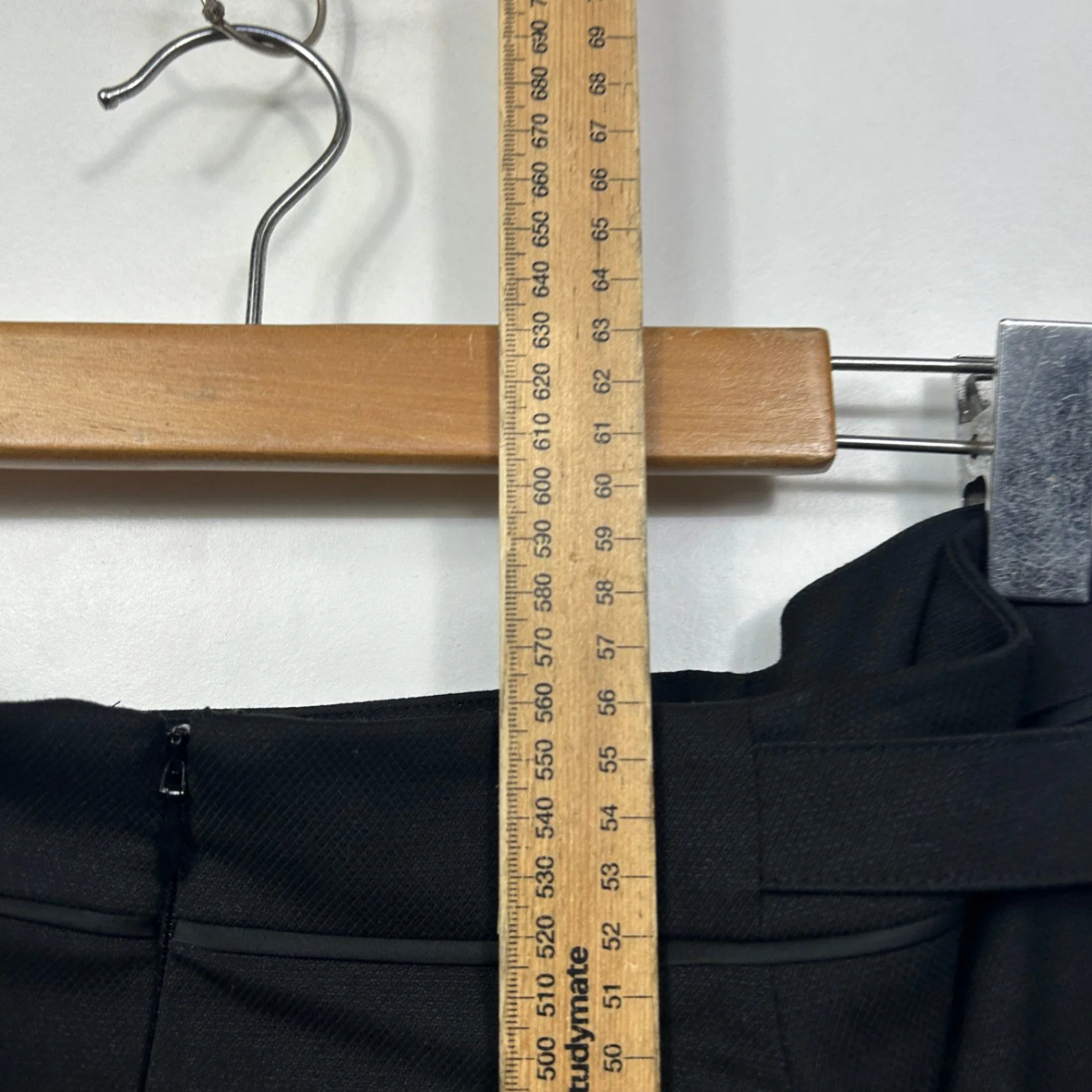Portmans Womens Black Belted A-line Skirt Size 14 - Image 6