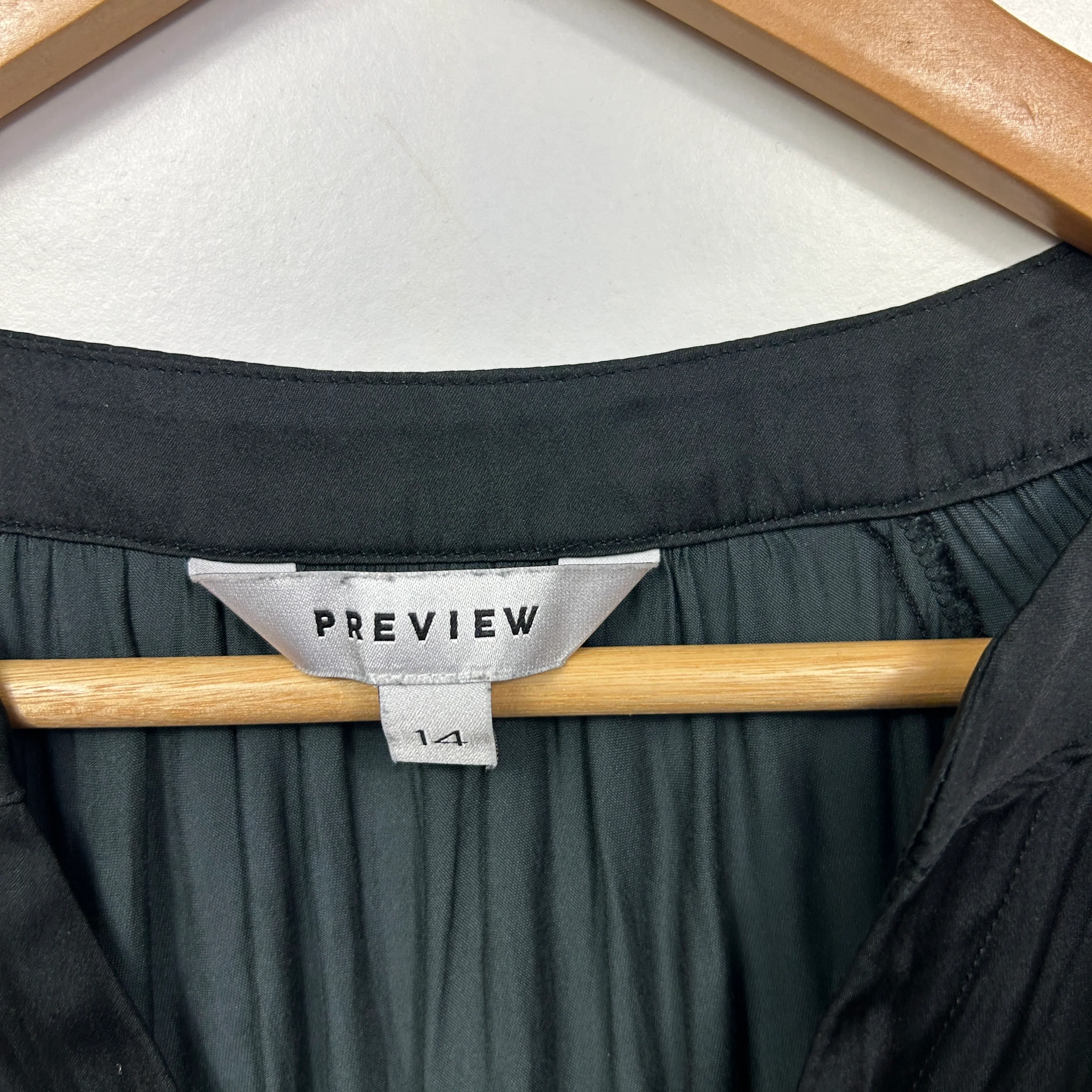 Preview Black Long Sleeve Blouse - Size 14 - Image 2