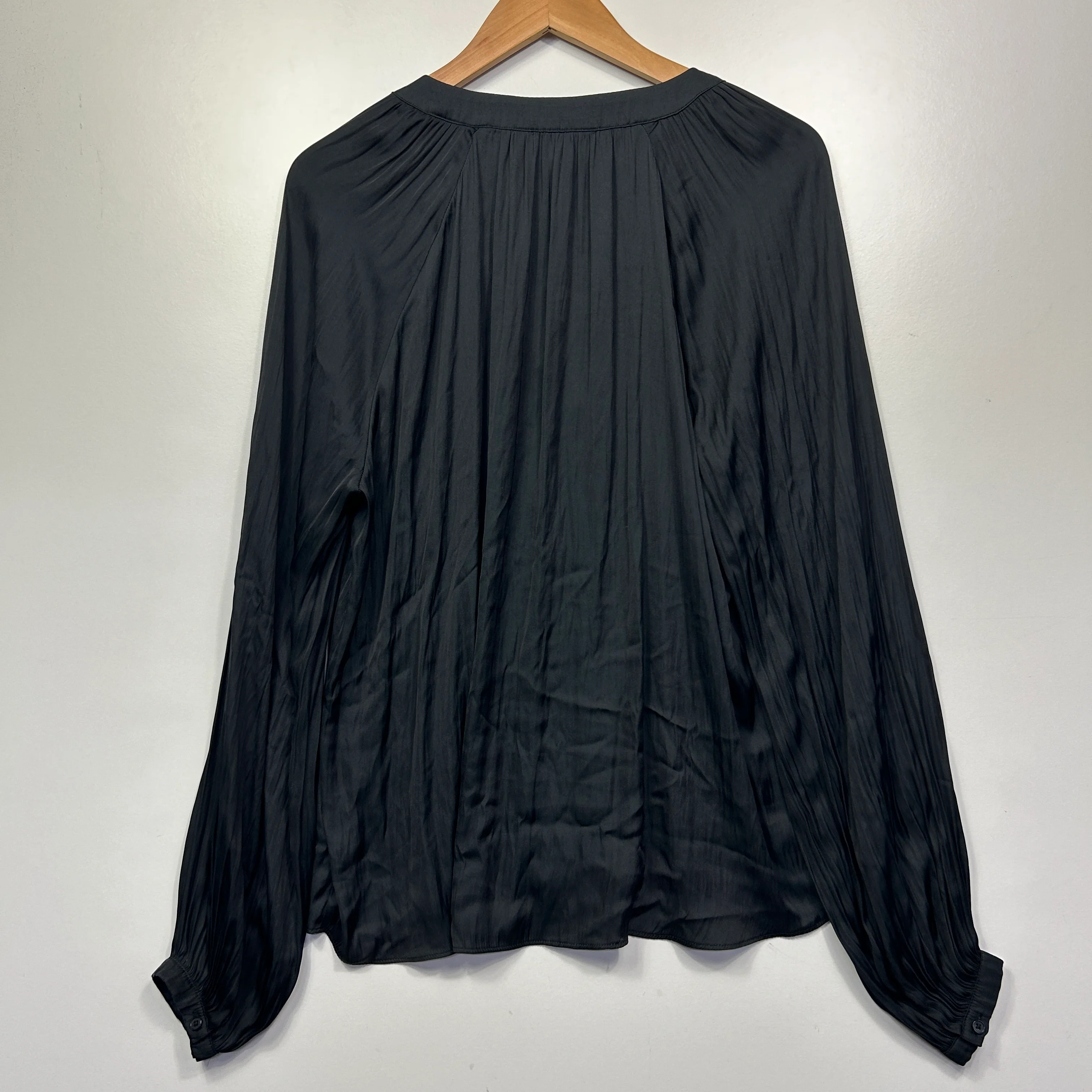 Preview Black Long Sleeve Blouse - Size 14 - Image 3