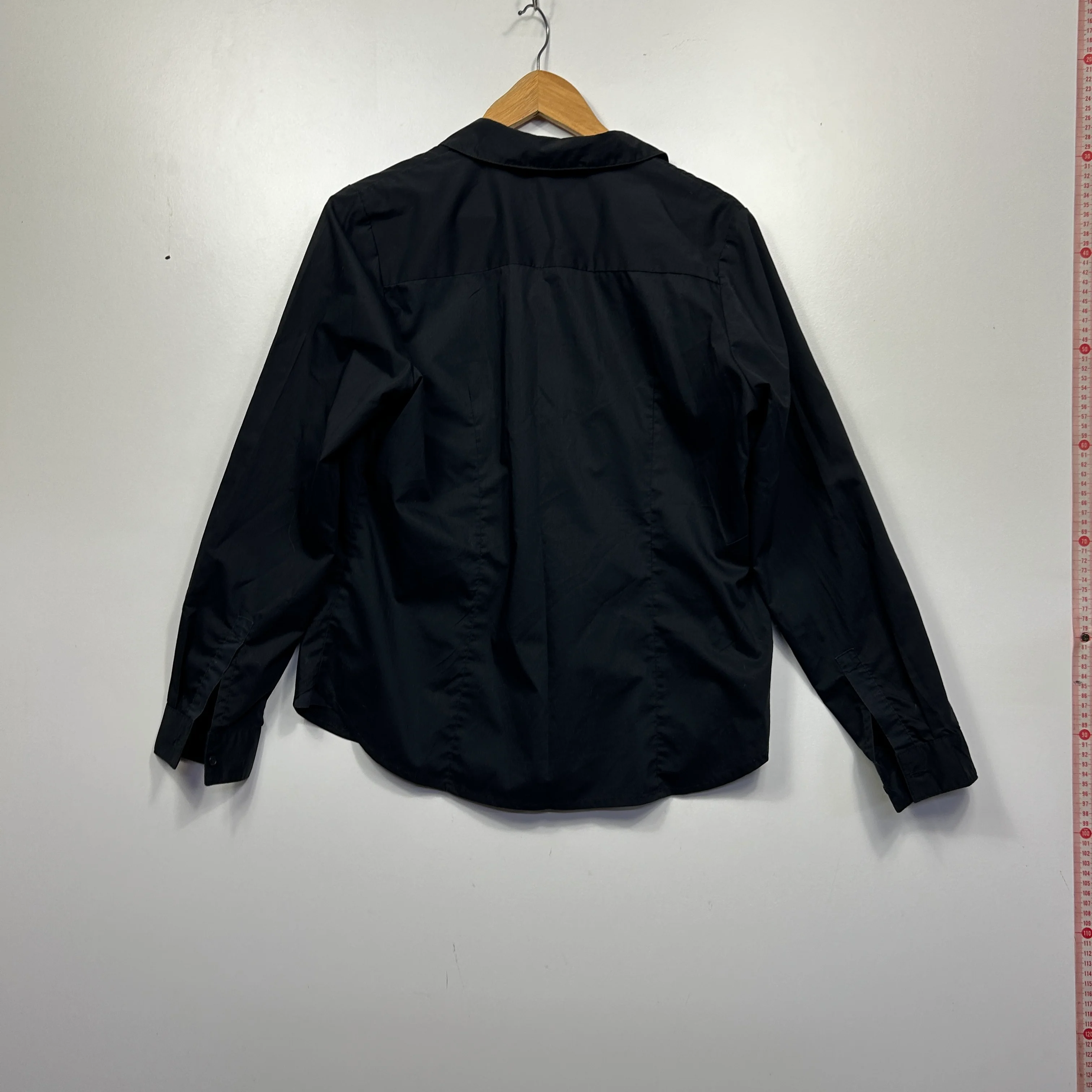 Preview Black Button Up Long Sleeve Shirt - Size 18 - Image 2