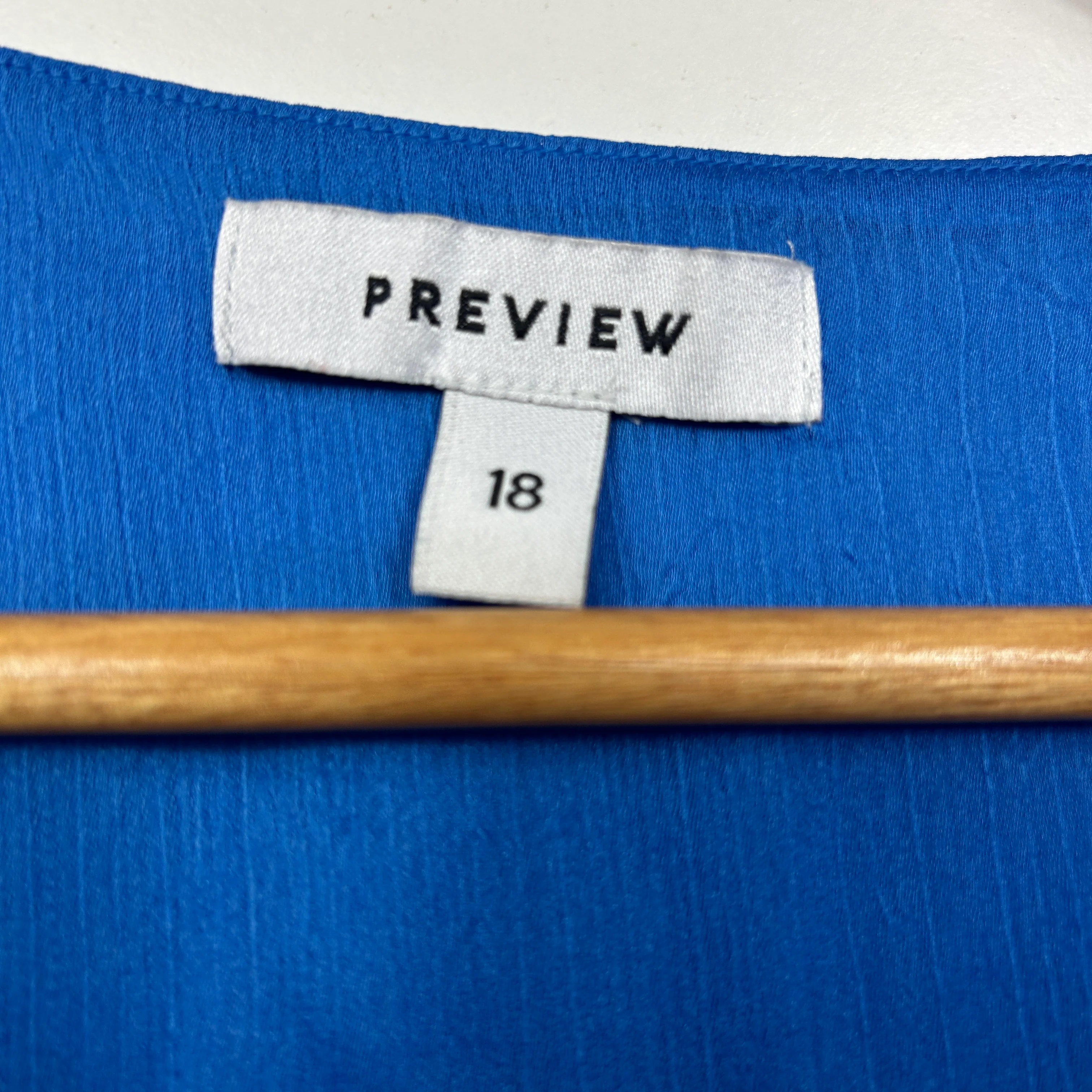 Preview Blue Balloon Sleeve Blouse - Size 18 - Image 2