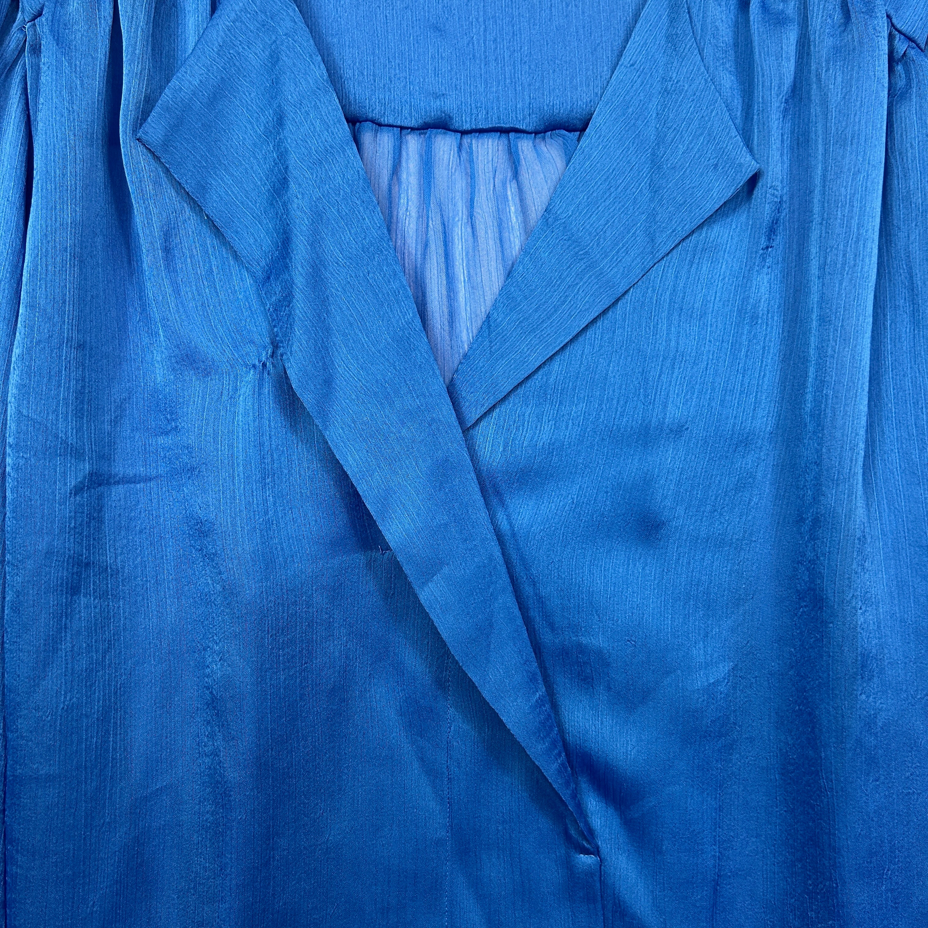 Preview Blue Balloon Sleeve Blouse - Size 18 - Image 4