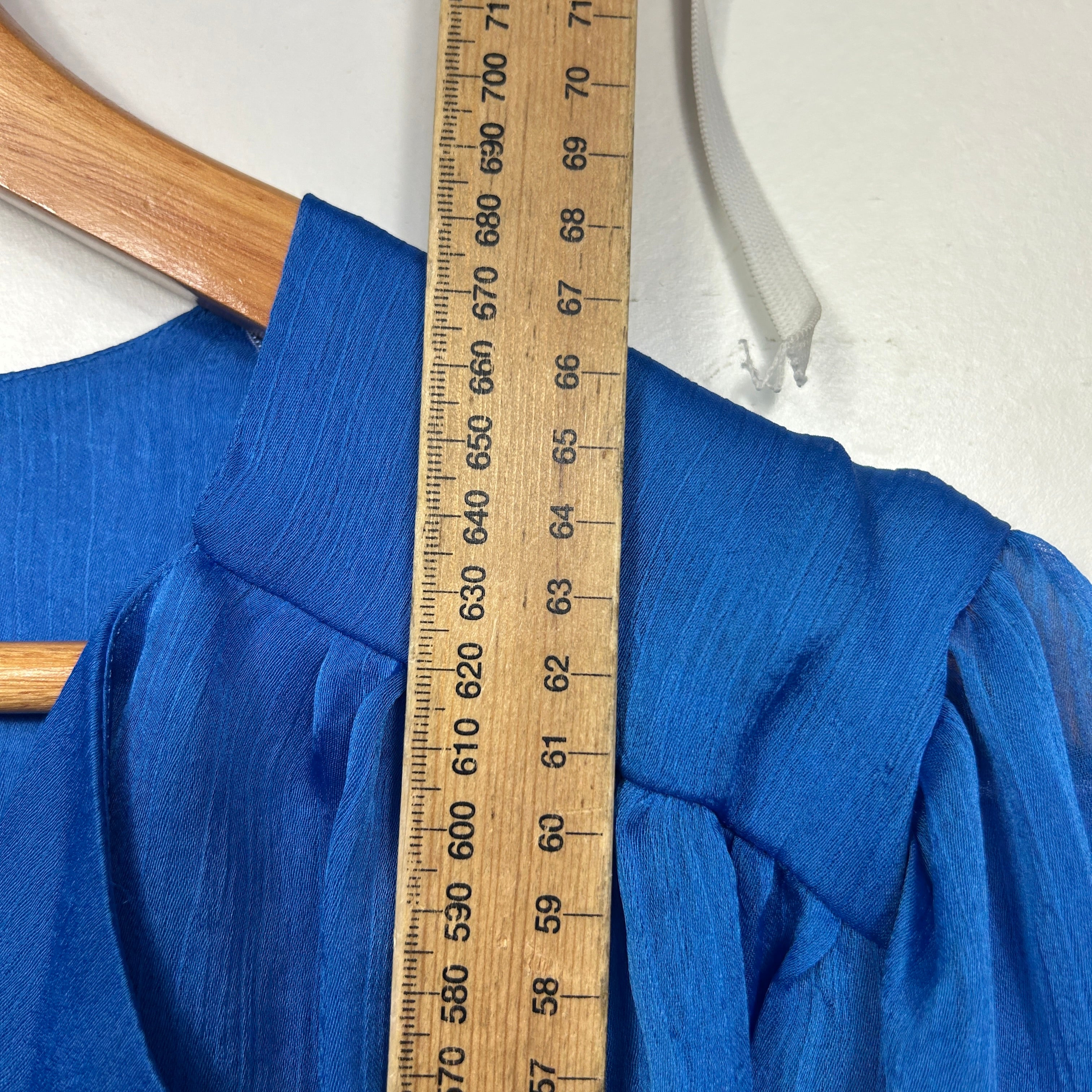 Preview Blue Balloon Sleeve Blouse - Size 18 - Image 7