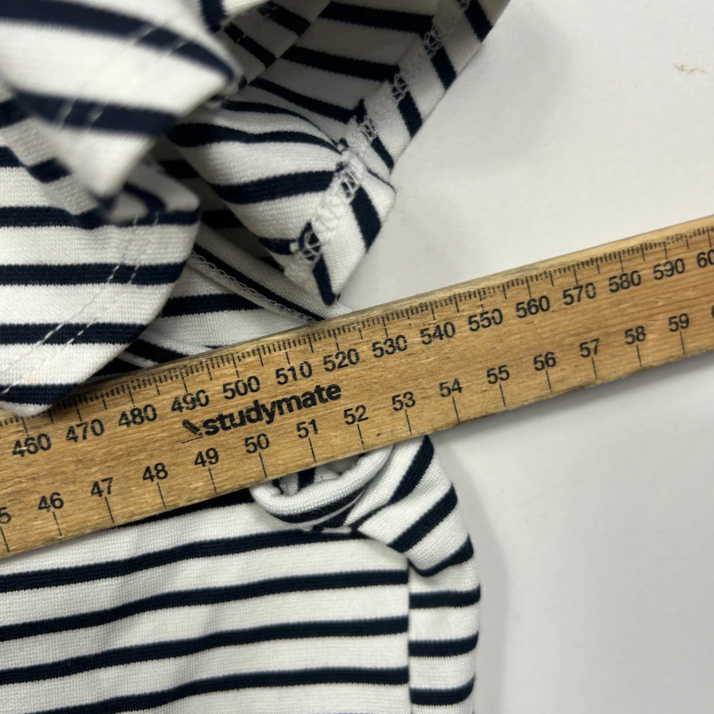 Preview White and Navy Striped Top - Size XXL - Image 5