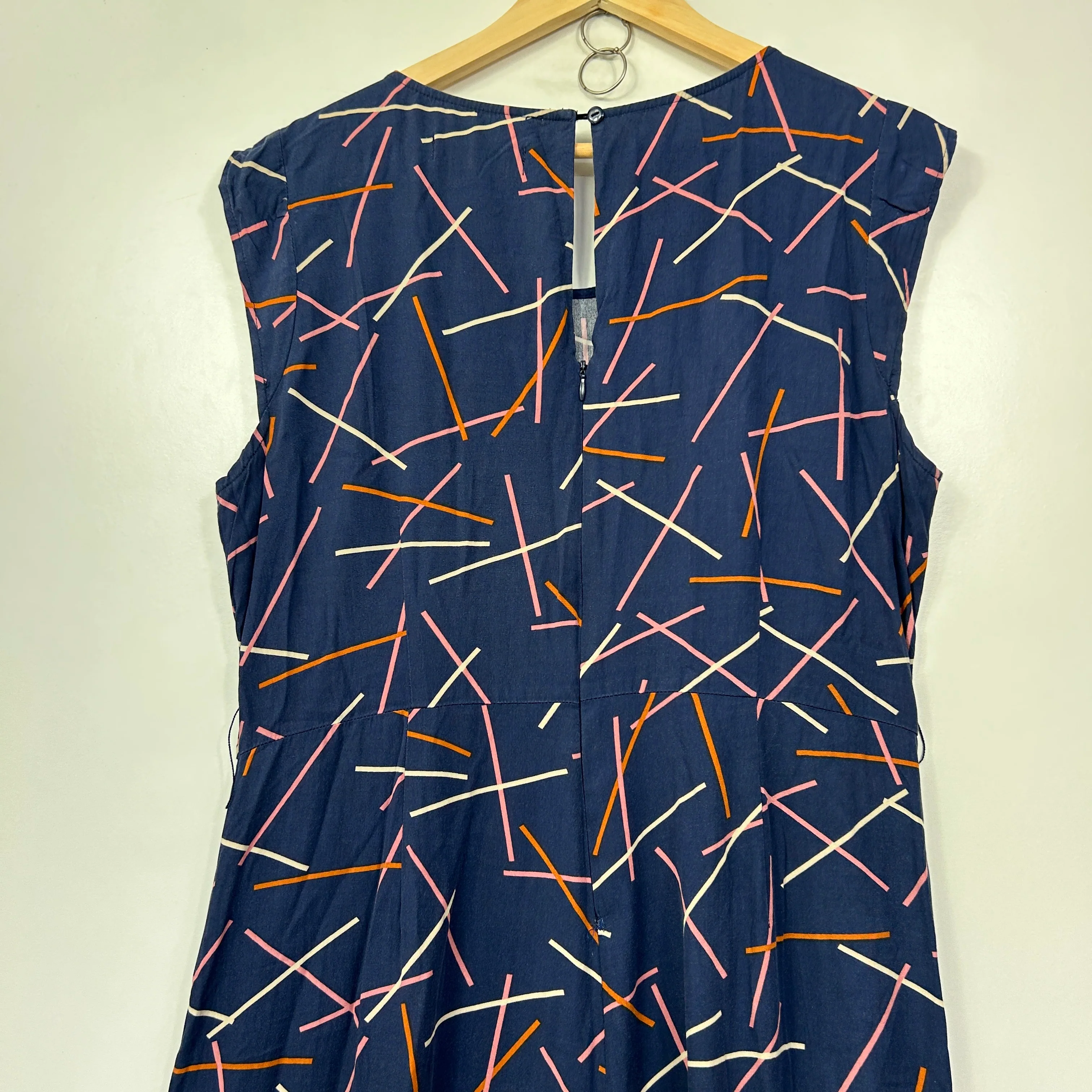 Princess Highway Navy Geometric Print Jumpsuit - Size 16 - Image 9