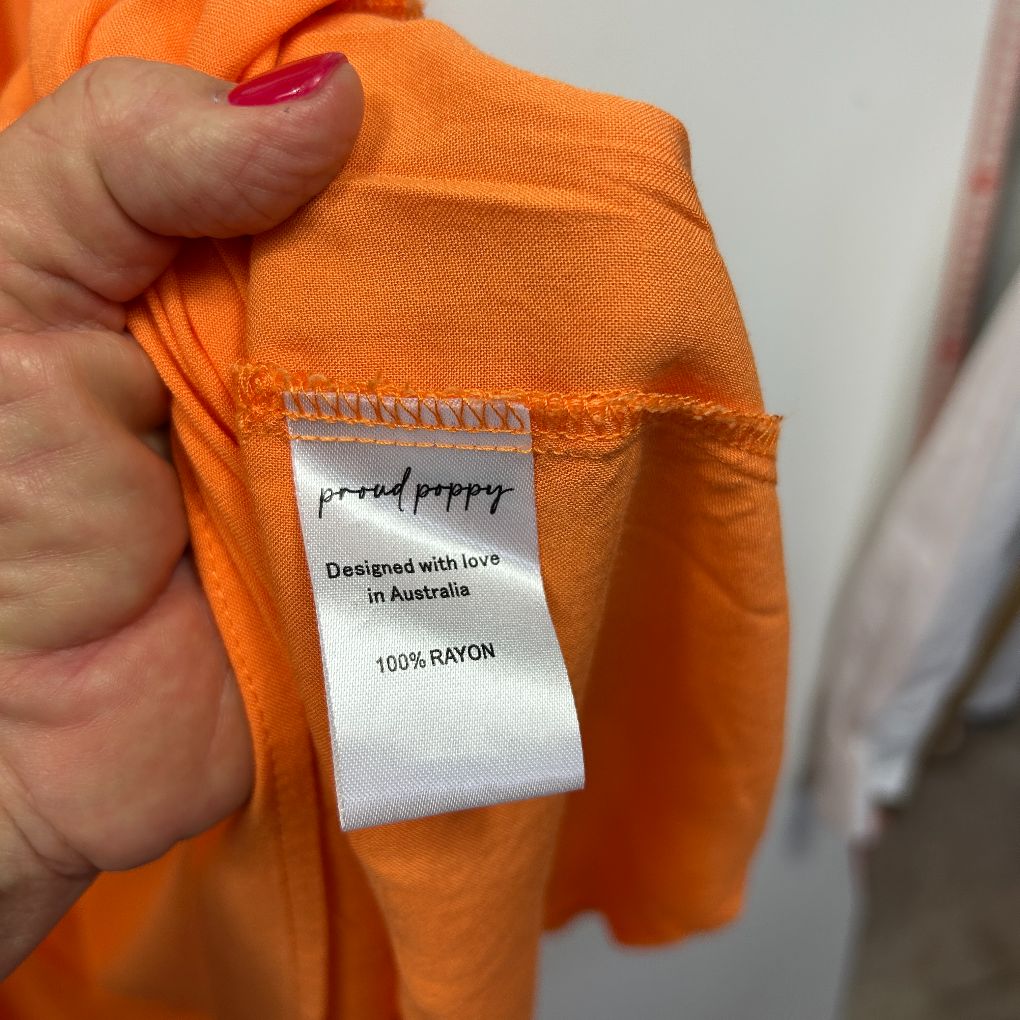 Proud Poppy Orange Tiered Maxi Dress - Size 12 - Image 3