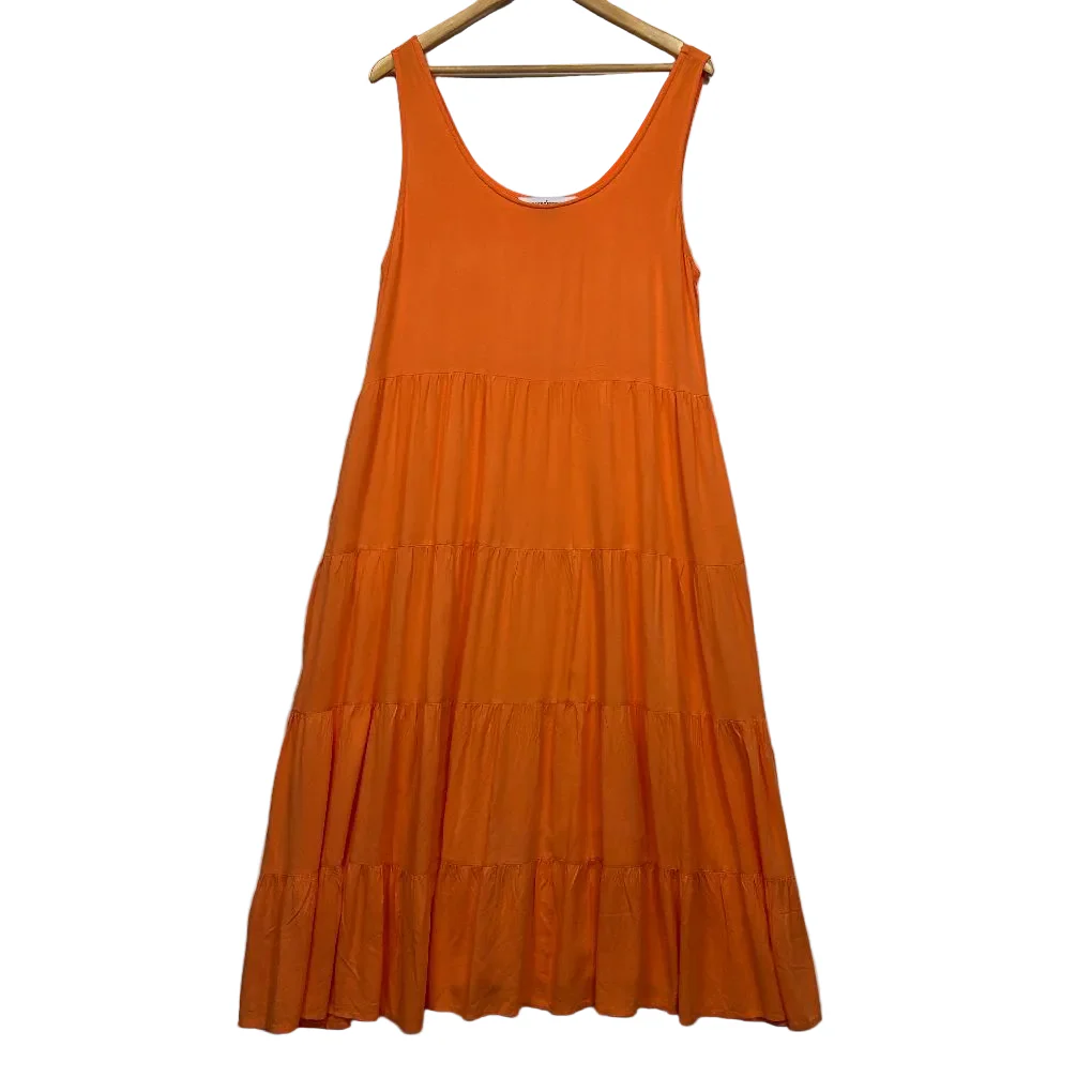 Proud Poppy Orange Tiered Maxi Dress - Size 12 - Image 4