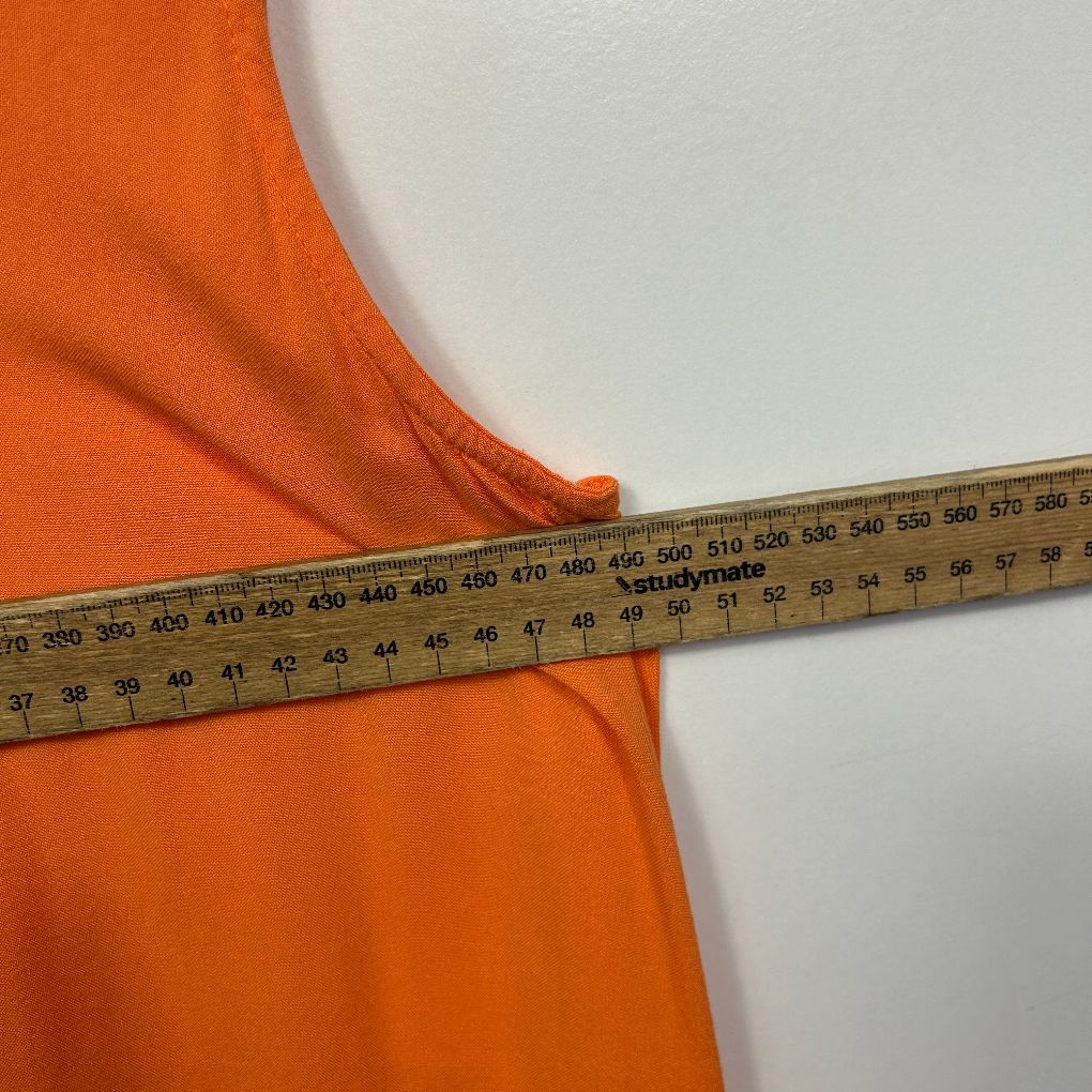Proud Poppy Orange Tiered Maxi Dress - Size 12 - Image 5