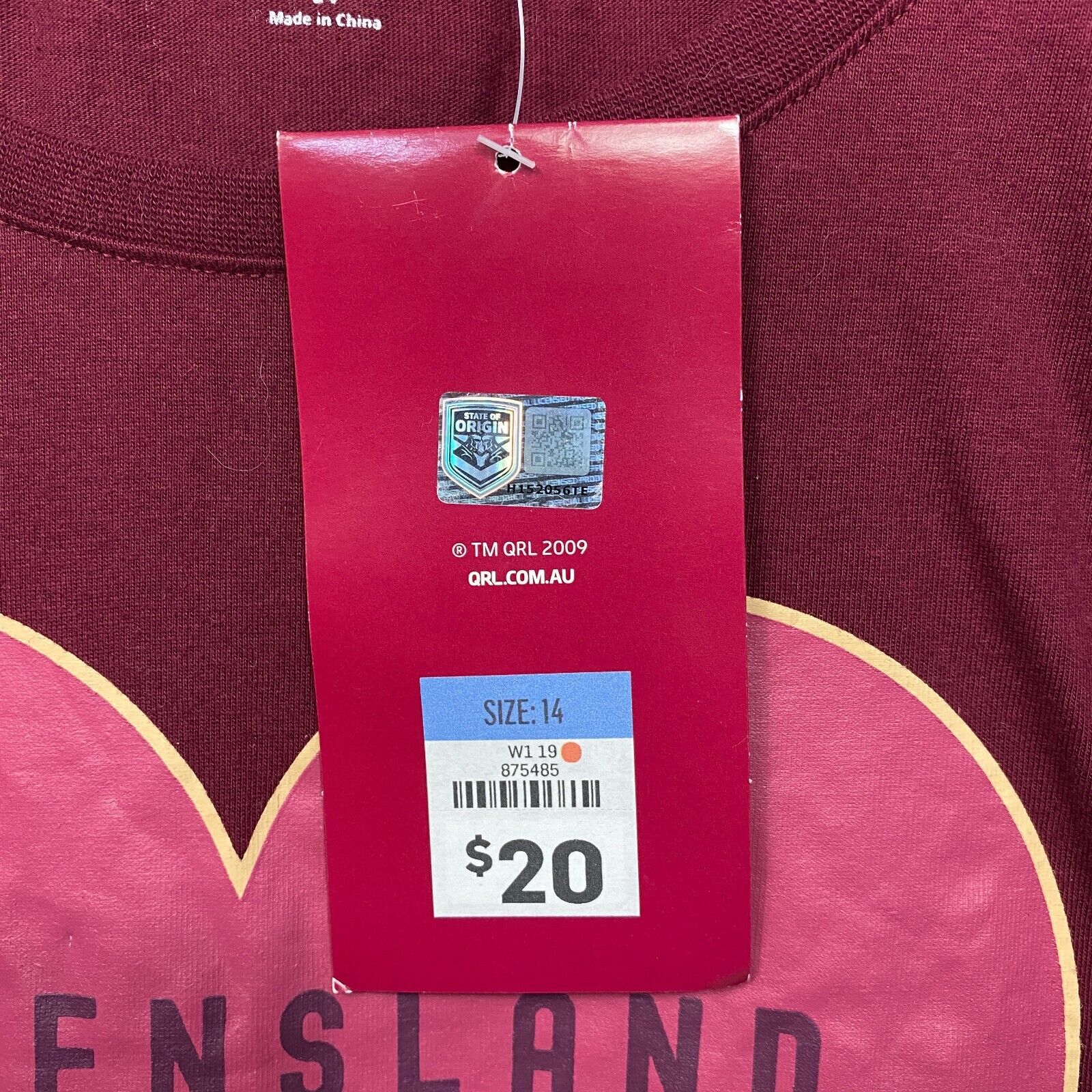 Queensland Maroons Womens Tshirt Size 14 NRL State of Origin New - Image 5