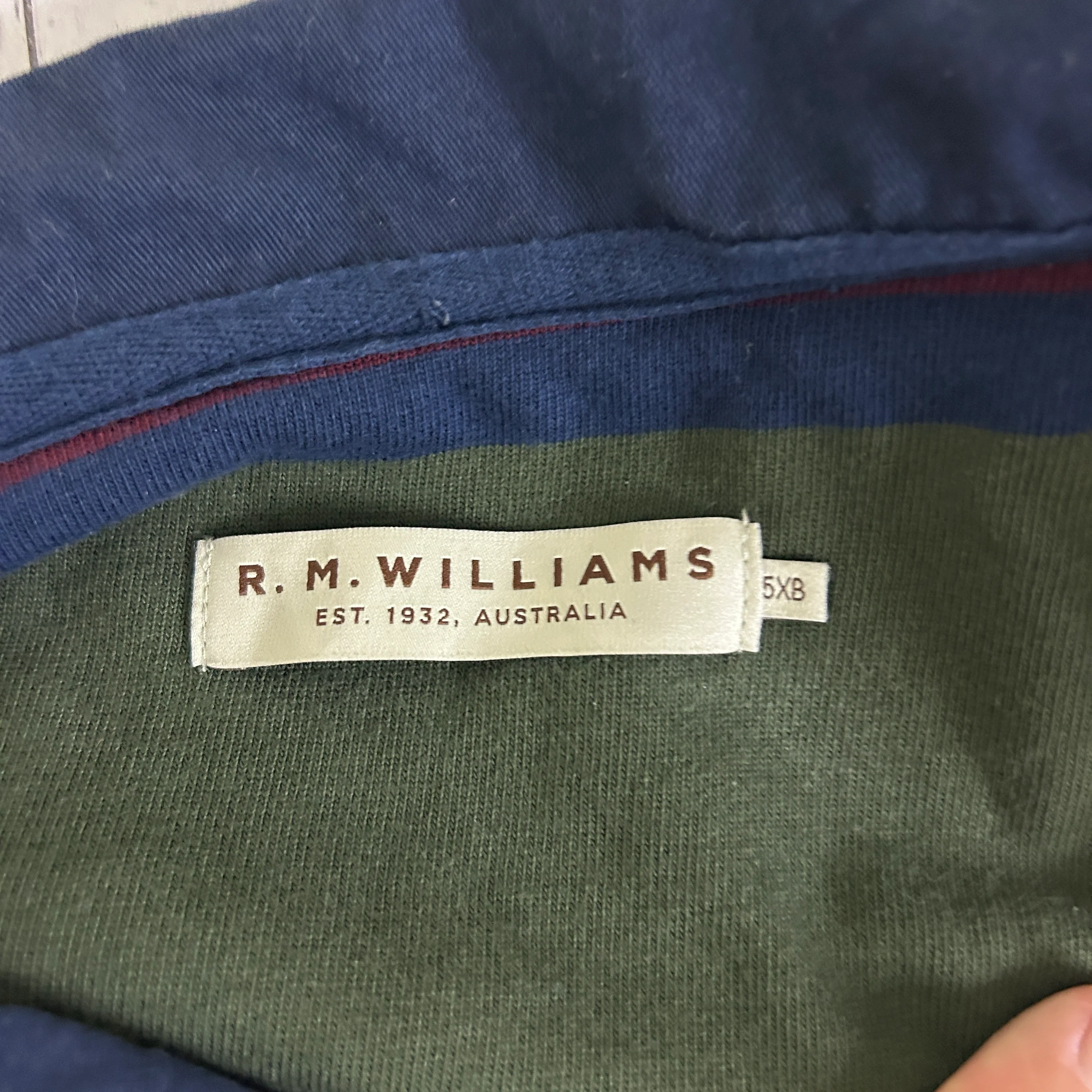 R.M. Williams Striped Rugby Jersey Mens - Size 5XB - Image 3