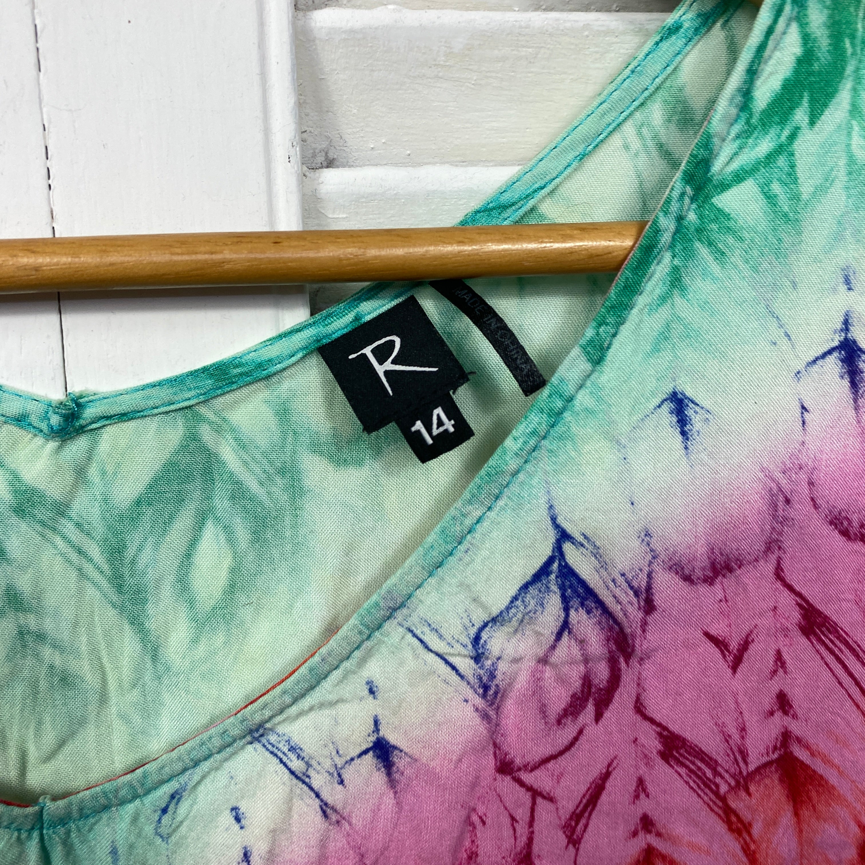 Rockmans Top Size 14 Tank Sleeveless Multicoloured Viscose - Image 4
