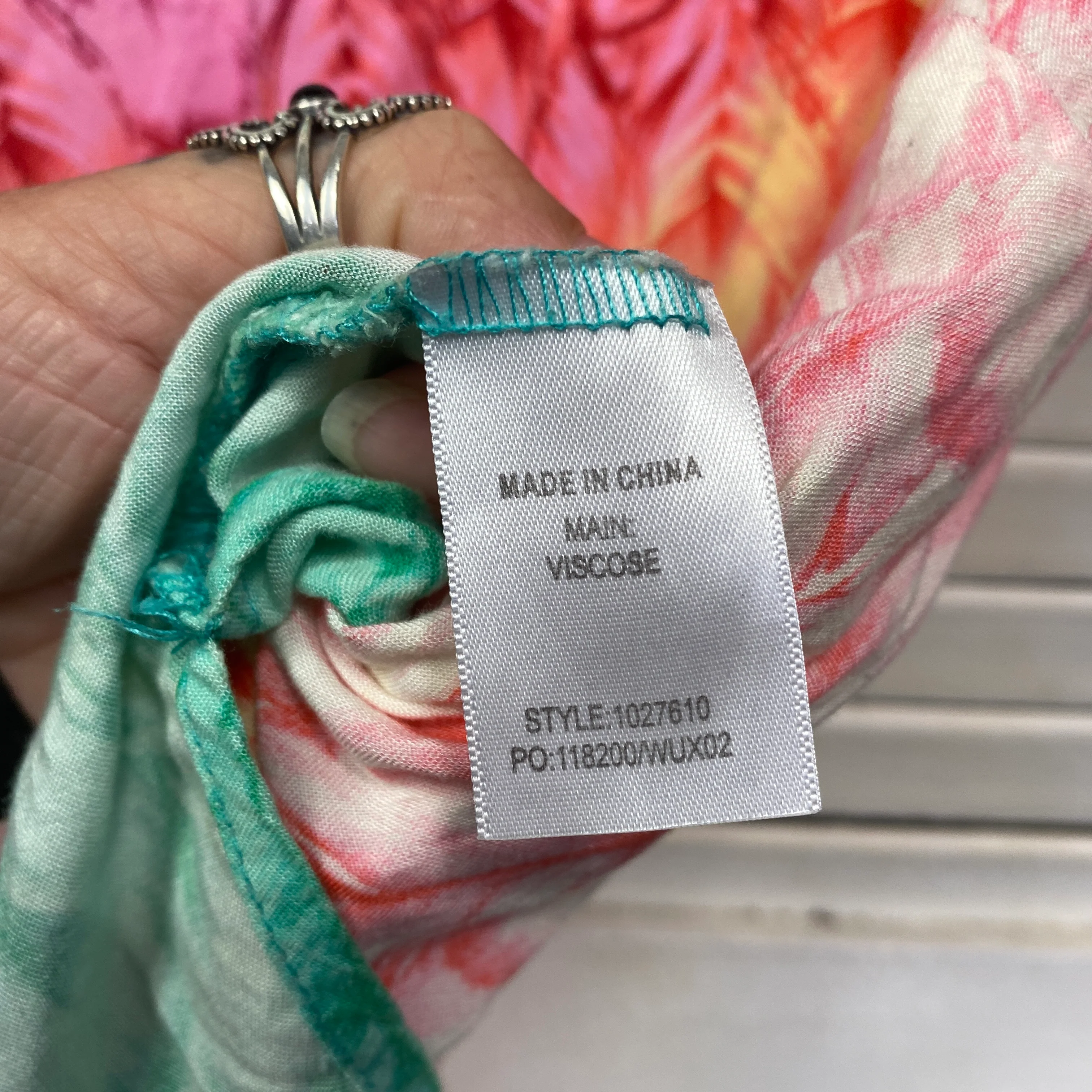Rockmans Top Size 14 Tank Sleeveless Multicoloured Viscose - Image 5