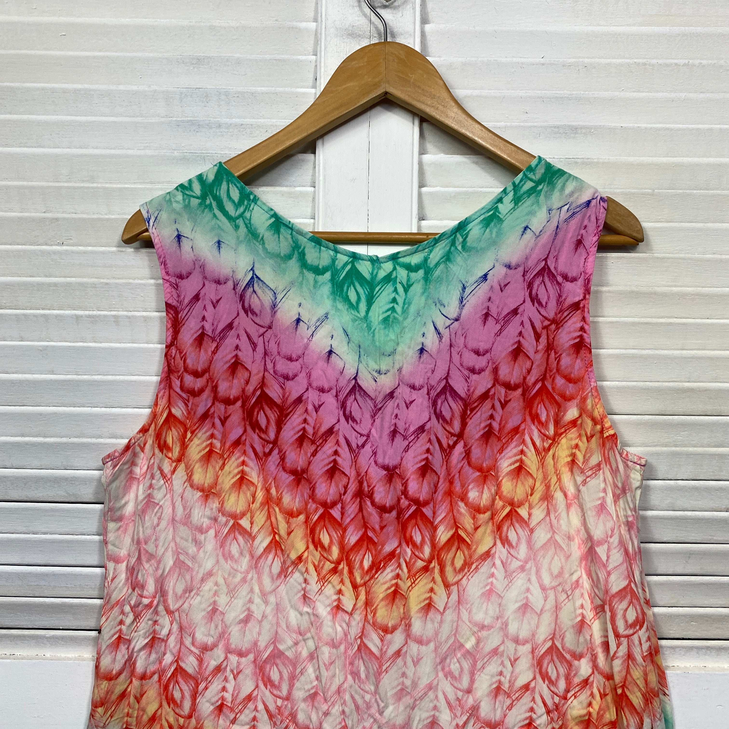 Rockmans Top Size 14 Tank Sleeveless Multicoloured Viscose - Image 9