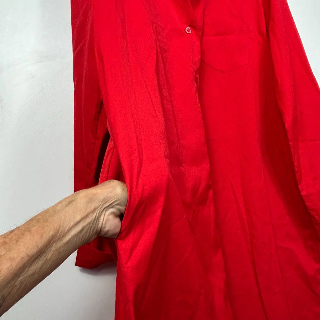 Red Shirt Dress - Size XXL - Image 4