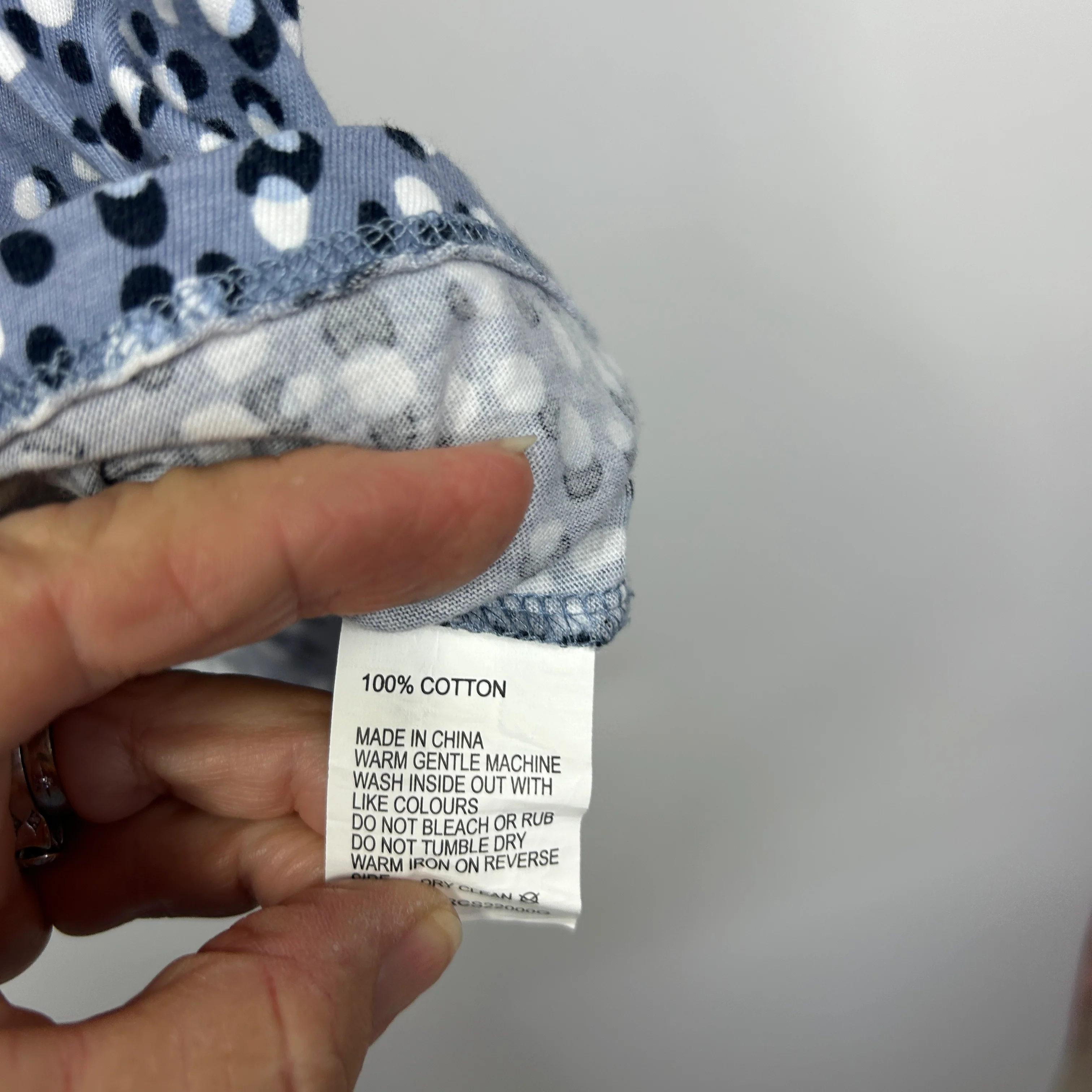 Regatta Curve Blue Grey Spotted Print Top - Size 20 - Image 4