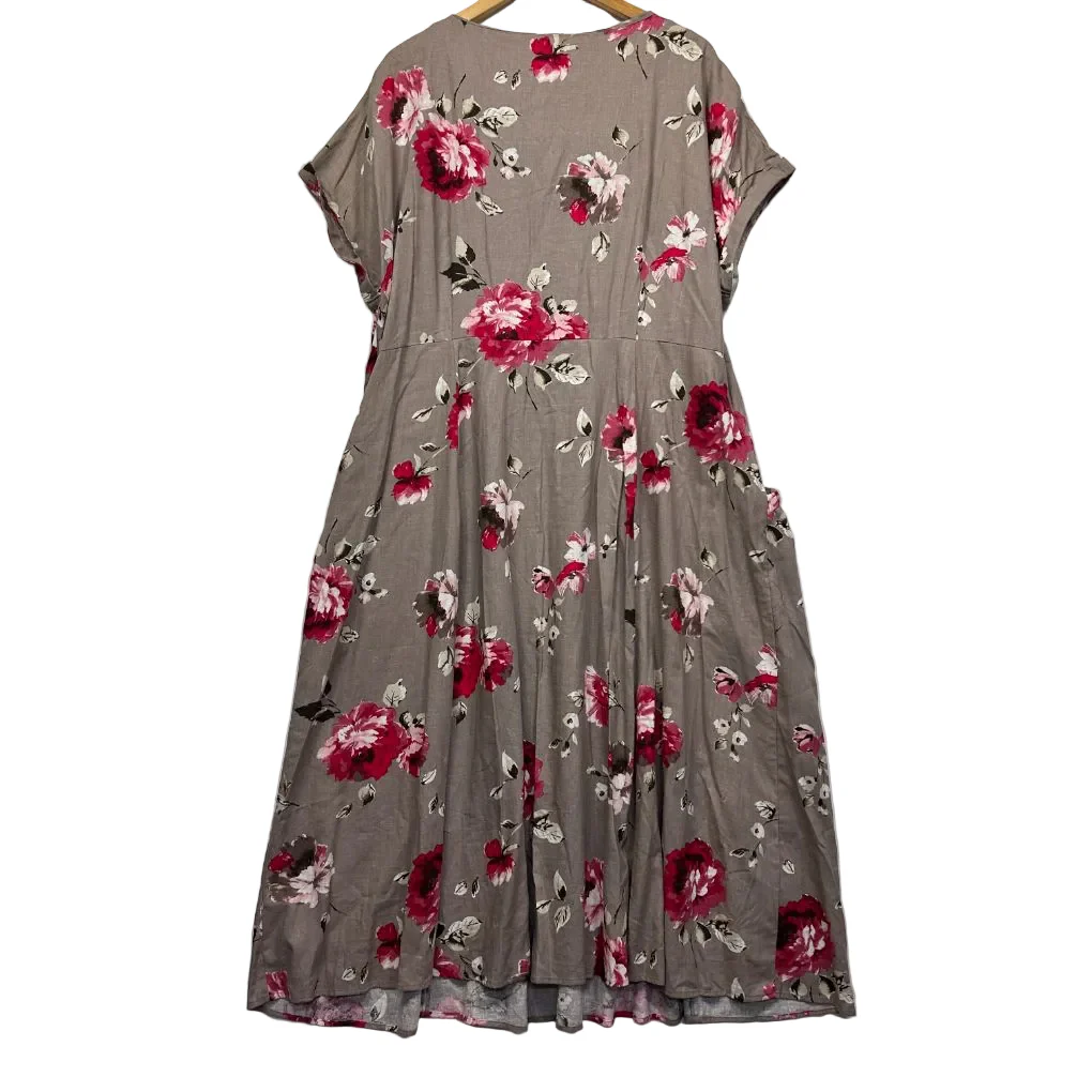 Regatta Floral Linen Dress - Size 18 - Image 2