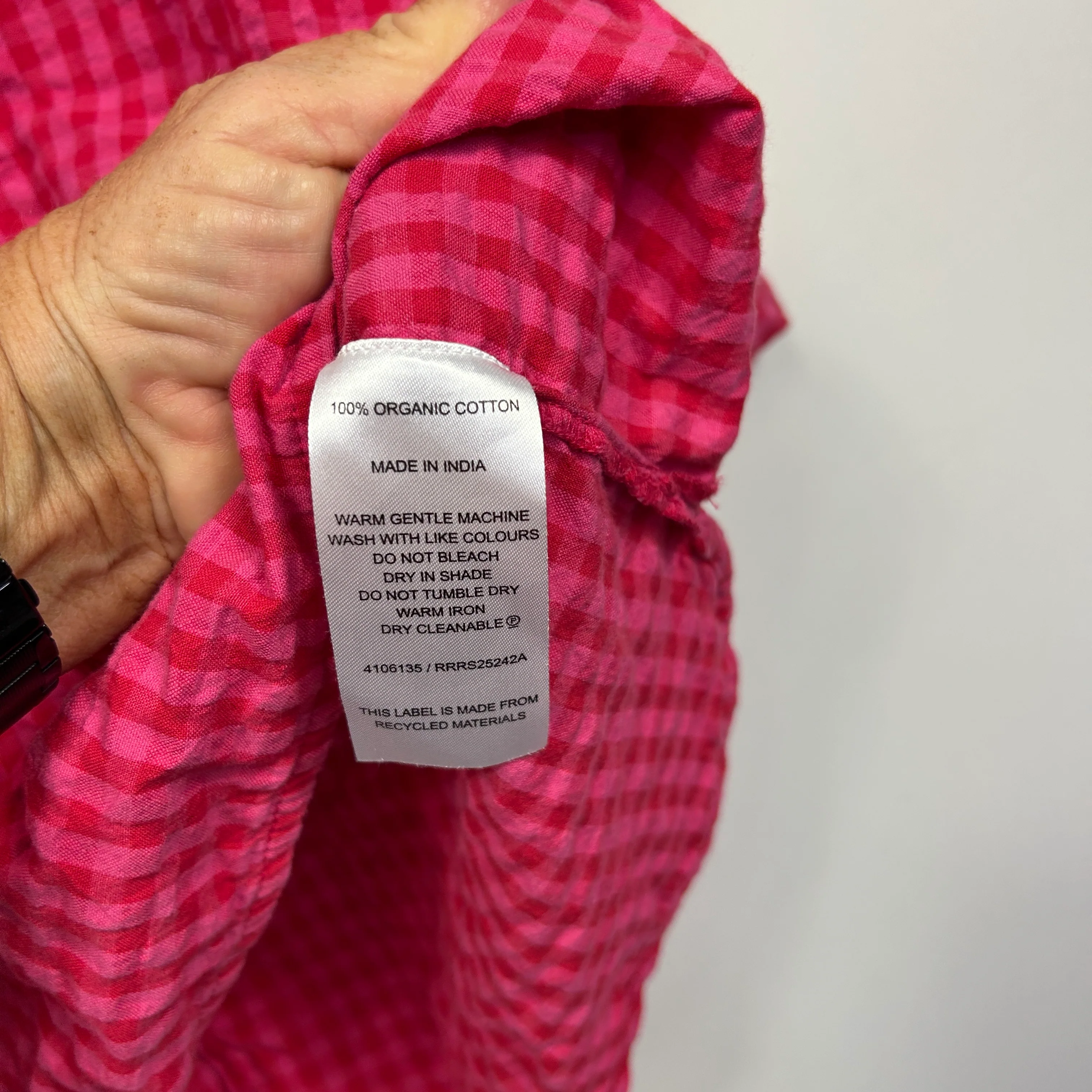 Regatta Pink Gingham Top - Size 12 - Image 3